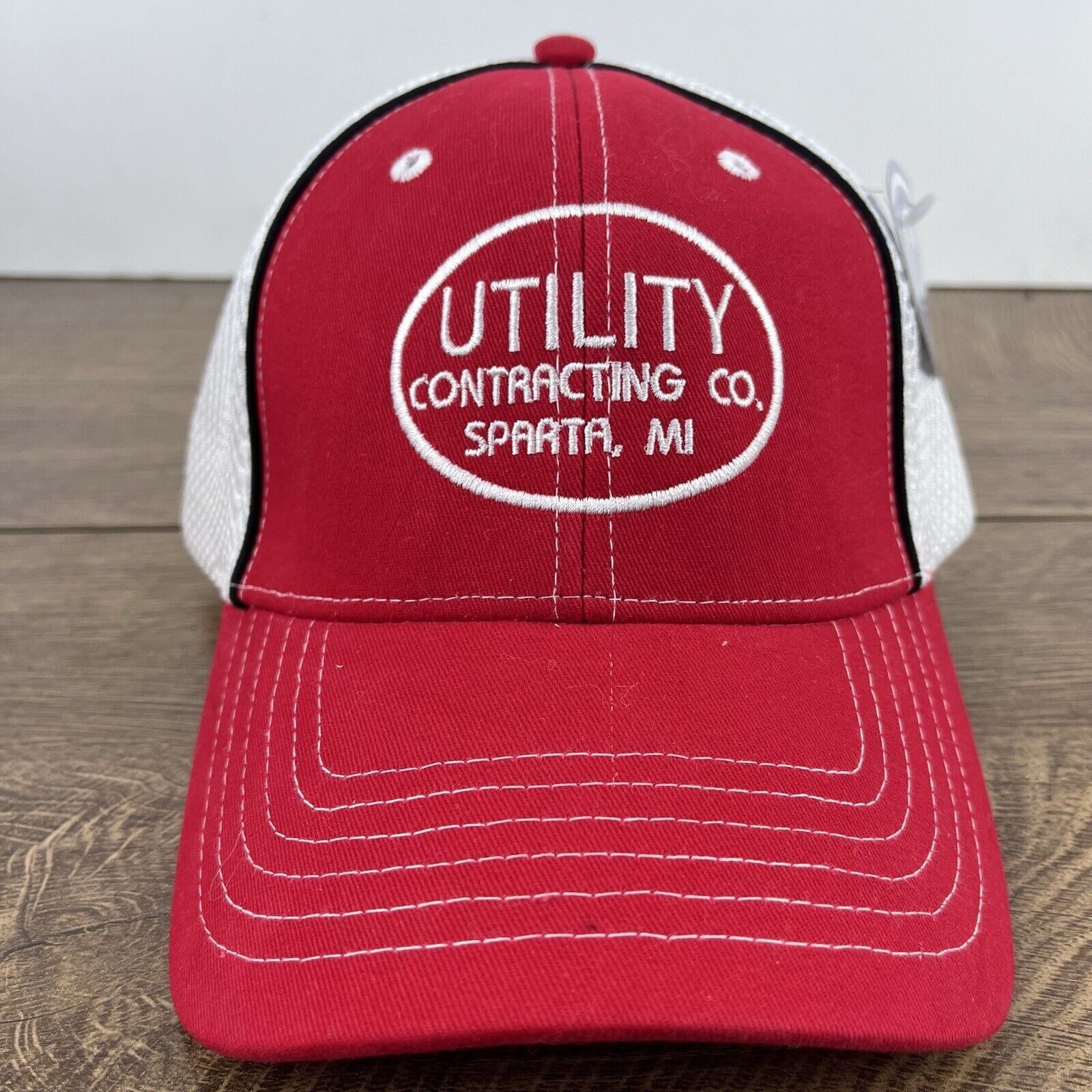 Other Utility Contracting Hat Sparta Michigan Red Adjustable Hat R Size ONE SIZE - 4 Thumbnail