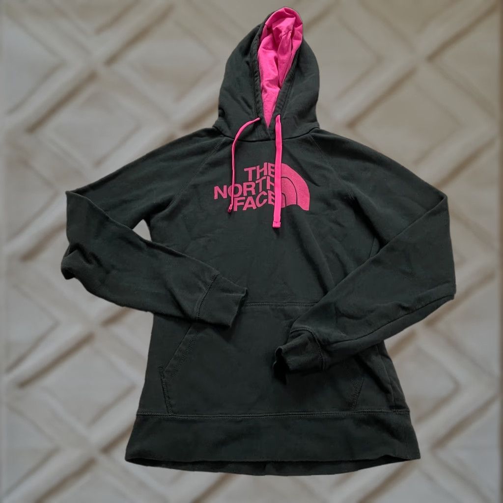 The North Face The North Face Hoodie Sweatshirt Womens Small Black Pink Fleece Graphic Pullover Size S / US 4 / IT 40 - 1 Thumbnail