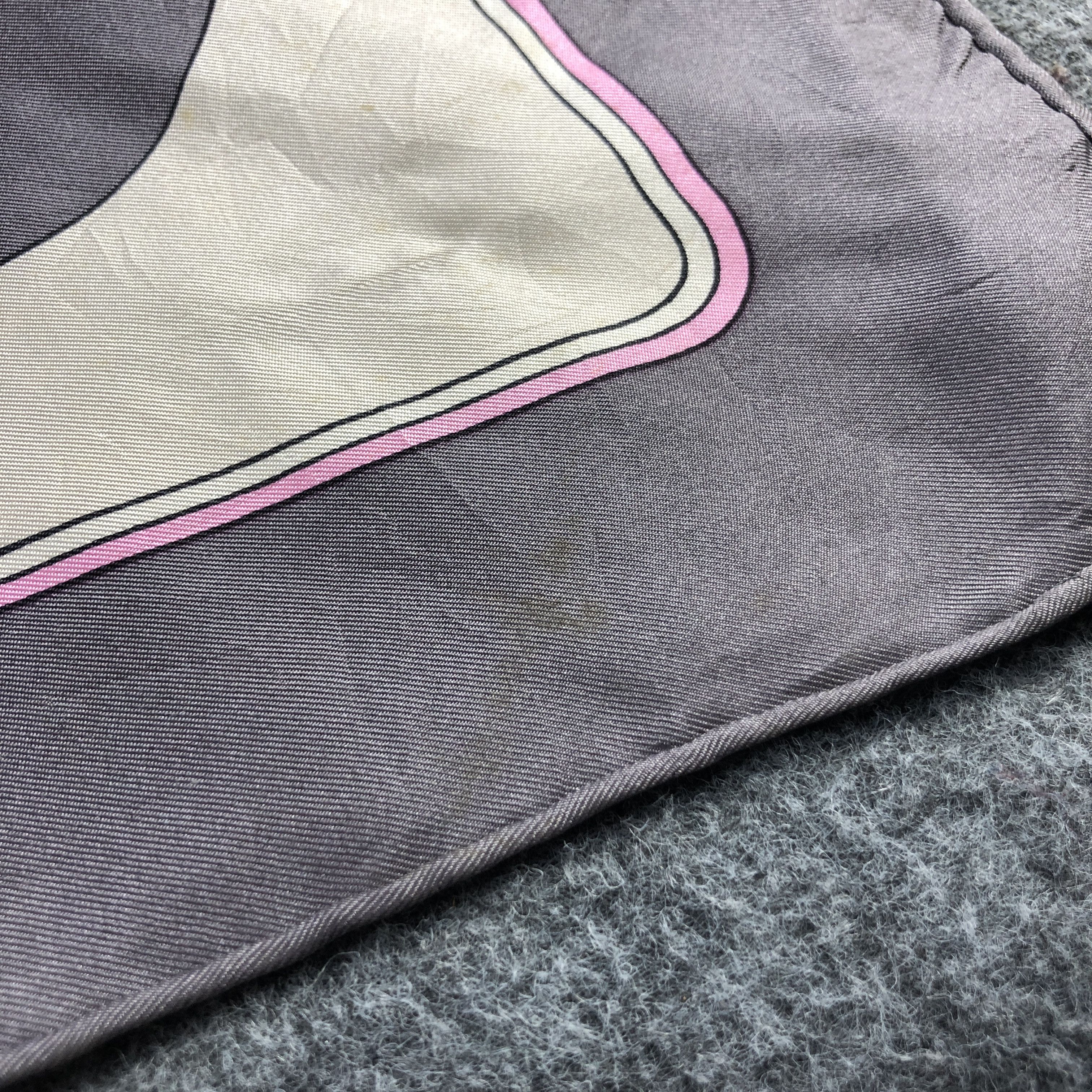 Pierre Cardin Pierre Cardin Abstract Hand Rolled Silk Scarf M1126 Size ONE SIZE - 7 Thumbnail