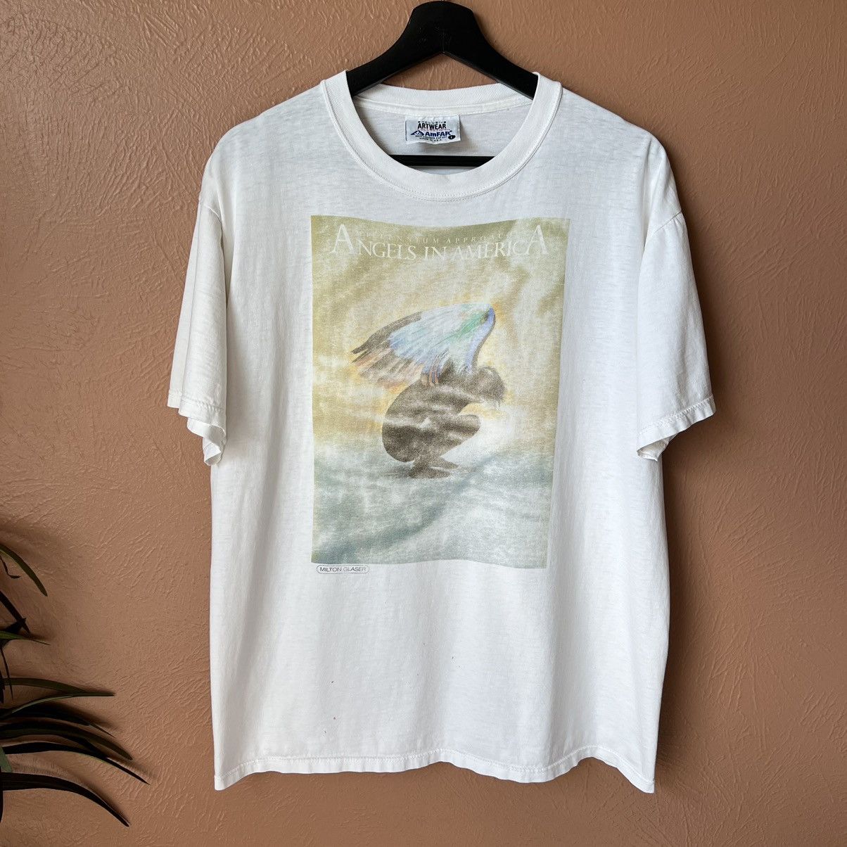Vintage Vintage Angels In America Milton Glaser Art T Shirt 90s Size US L / EU 52-54 / 3 - 1 Thumbnail