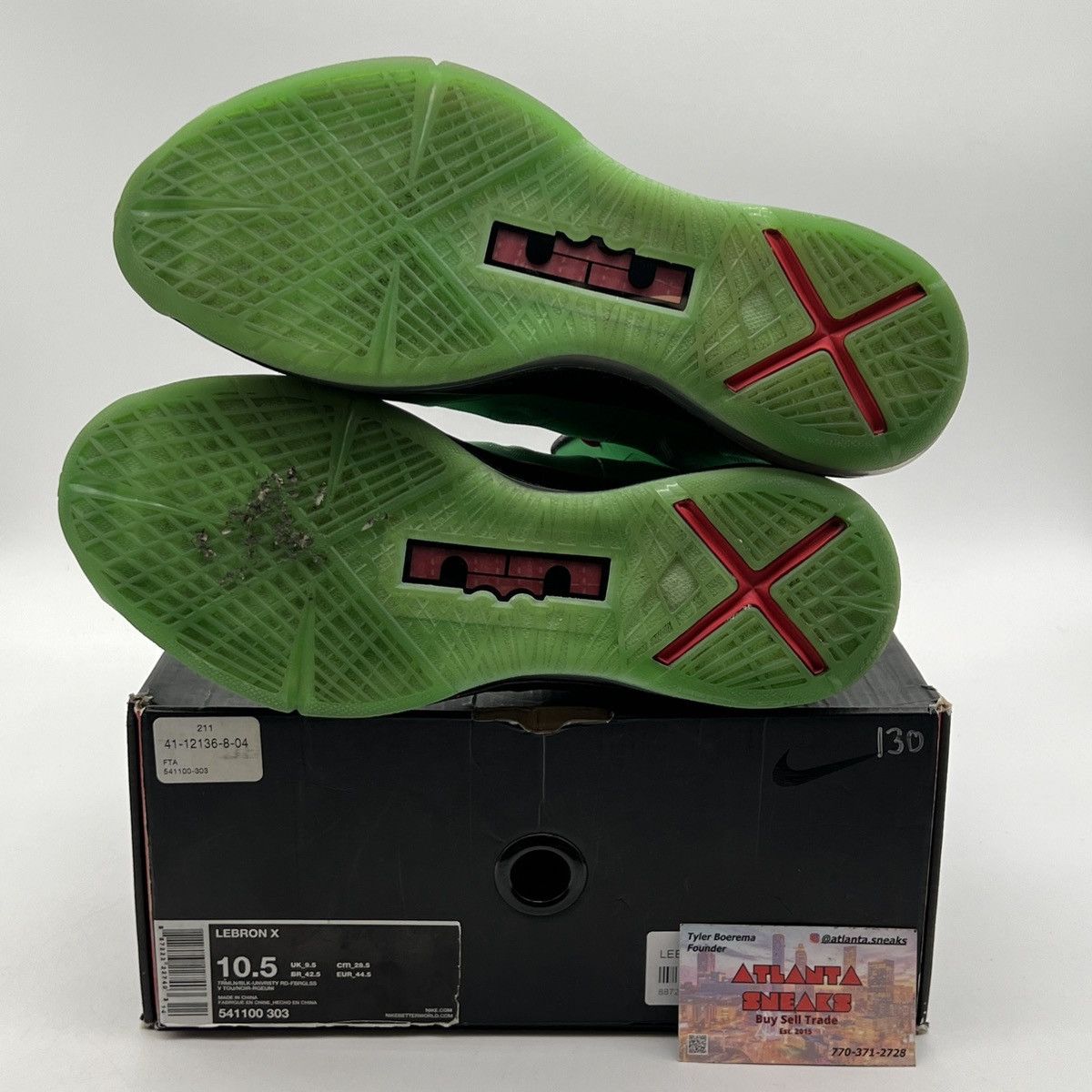 Nike Lebron 10 cutting Jade Size US 10.5 / EU 43-44 - 8 Thumbnail