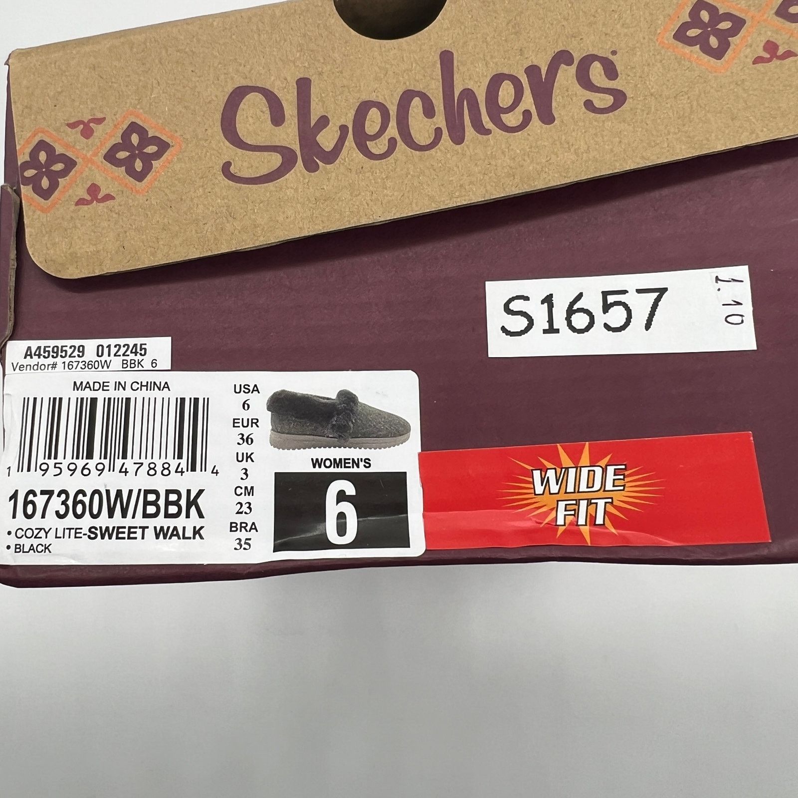SKECHERS Skechers Slipper Womens Size 6 Wide Black Cozy Lite Size US 6 / IT 36 - 9 Thumbnail