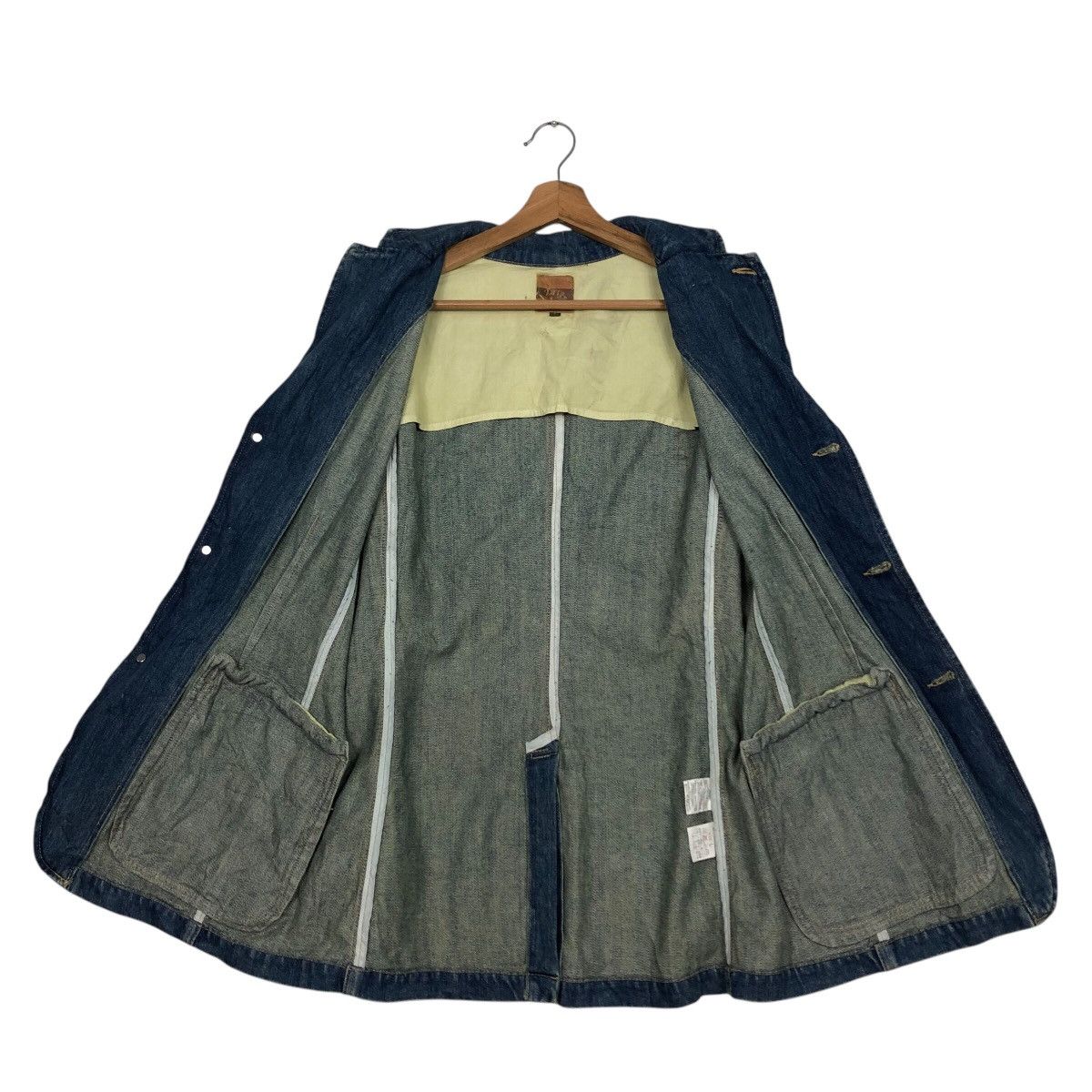 Japanese Brand 📌Vintage Denim Worker Jacket PTTP Japan Issey Miyake Size L / US 10 / IT 46 - 14 Thumbnail