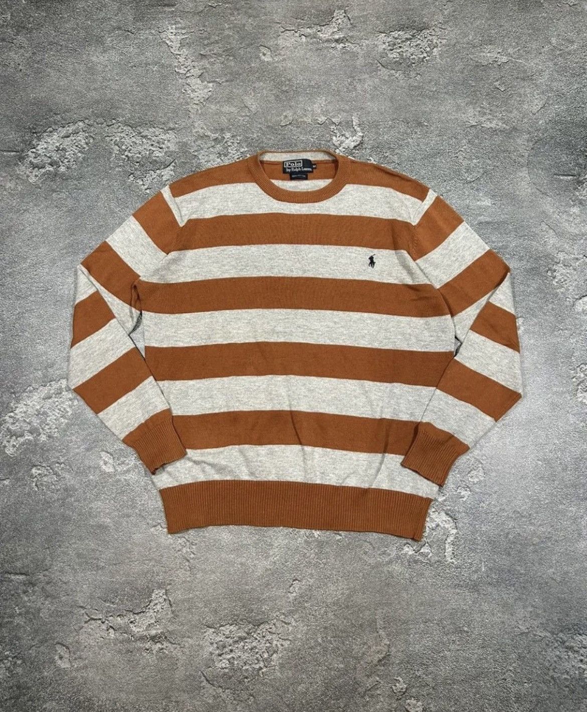 Polo Ralph Lauren × Vintage Polo Ralph Lauren Striped Knit Sweater Size: M Size US M / EU 48-50 / 2 - 1 Thumbnail