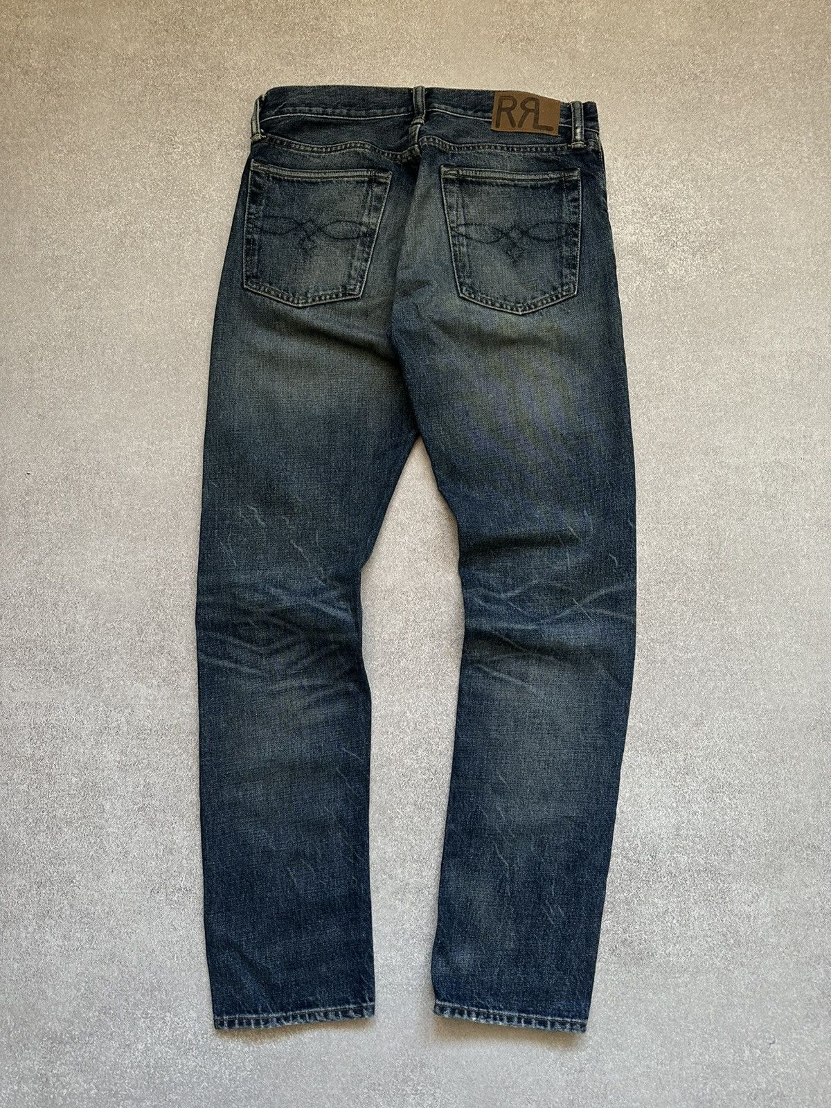 Jeans Double Rl Taille 32 Bleu - Coupe Droite, 5 Poches, 100% Coton Délavé - Occasion Parfait état
