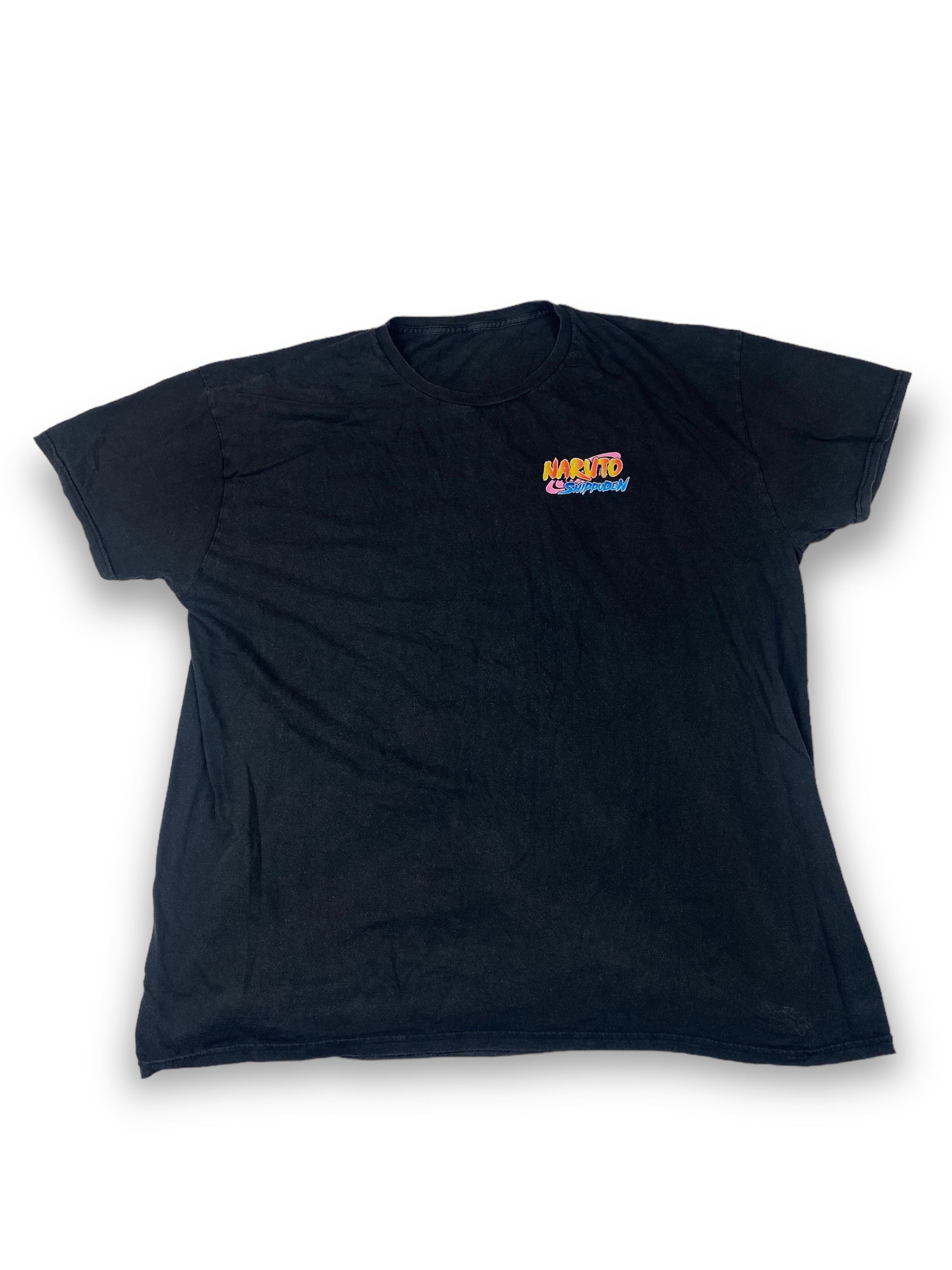 Anime Vintage NARUTO Graphic Huge Print Black T-Shirt Y2k M587 Size US XL / EU 56 / 4 - 2 Thumbnail