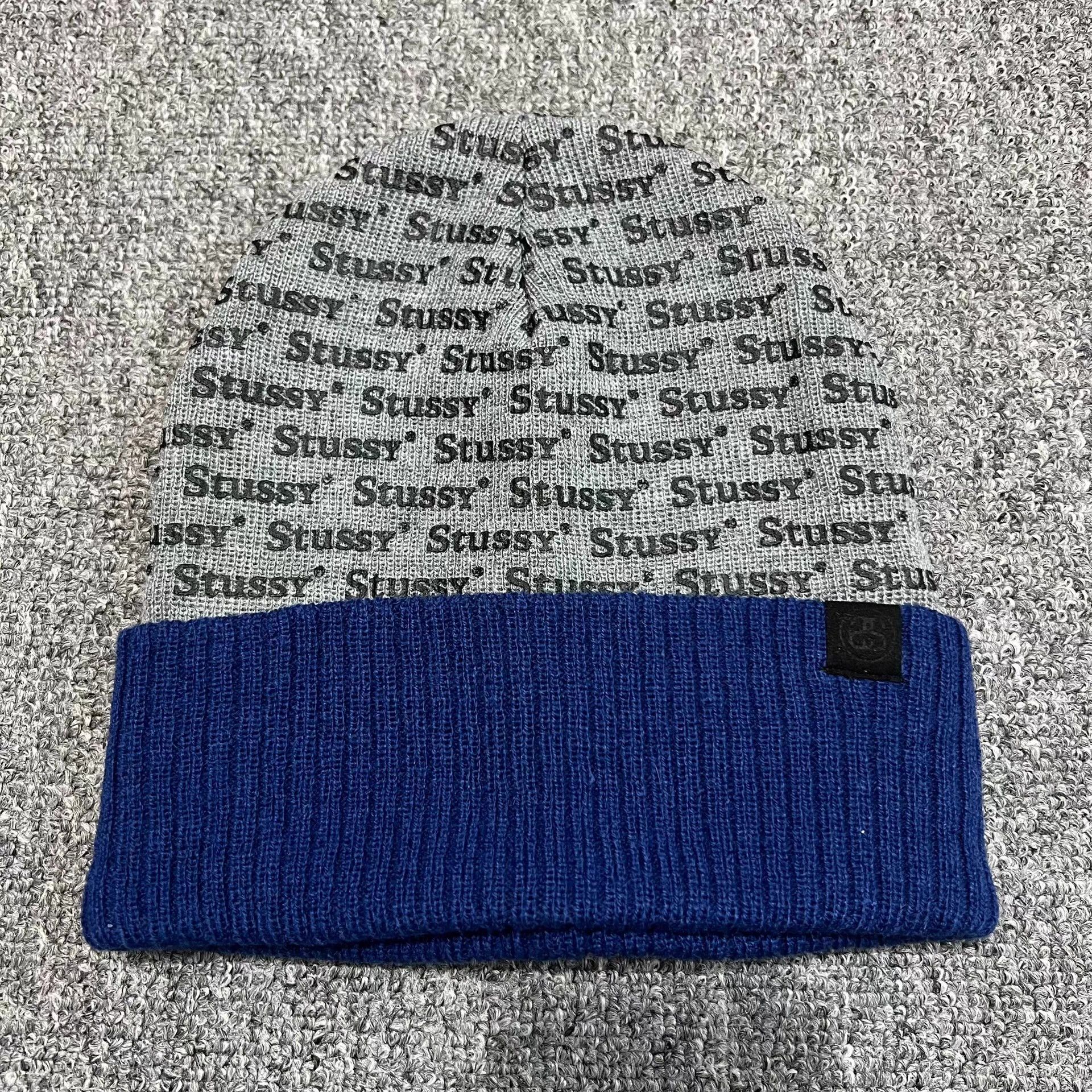 Stussy Stussy All-Over Logo Print Knit Beanie Q7 Size ONE SIZE - 5 Thumbnail