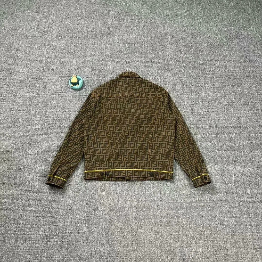 Fendi fendi monogram denim jacket with leather tag. Size US M / EU 48-50 / 2 - 4 Thumbnail