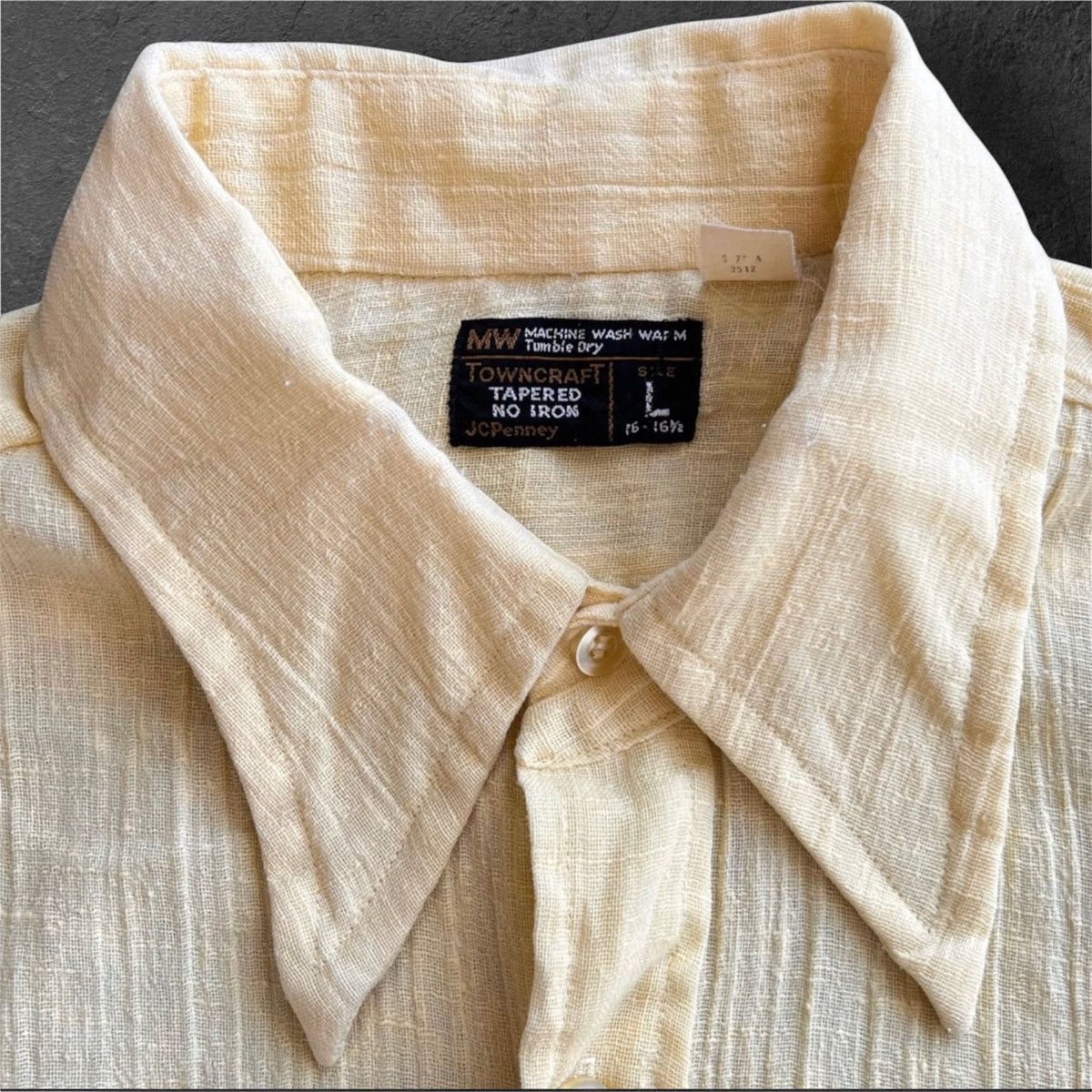 JCPenney Vintage 80s JCPENNEY Towncraft Linen Buttons Up Shirt Size US L / EU 52-54 / 3 - 4 Thumbnail