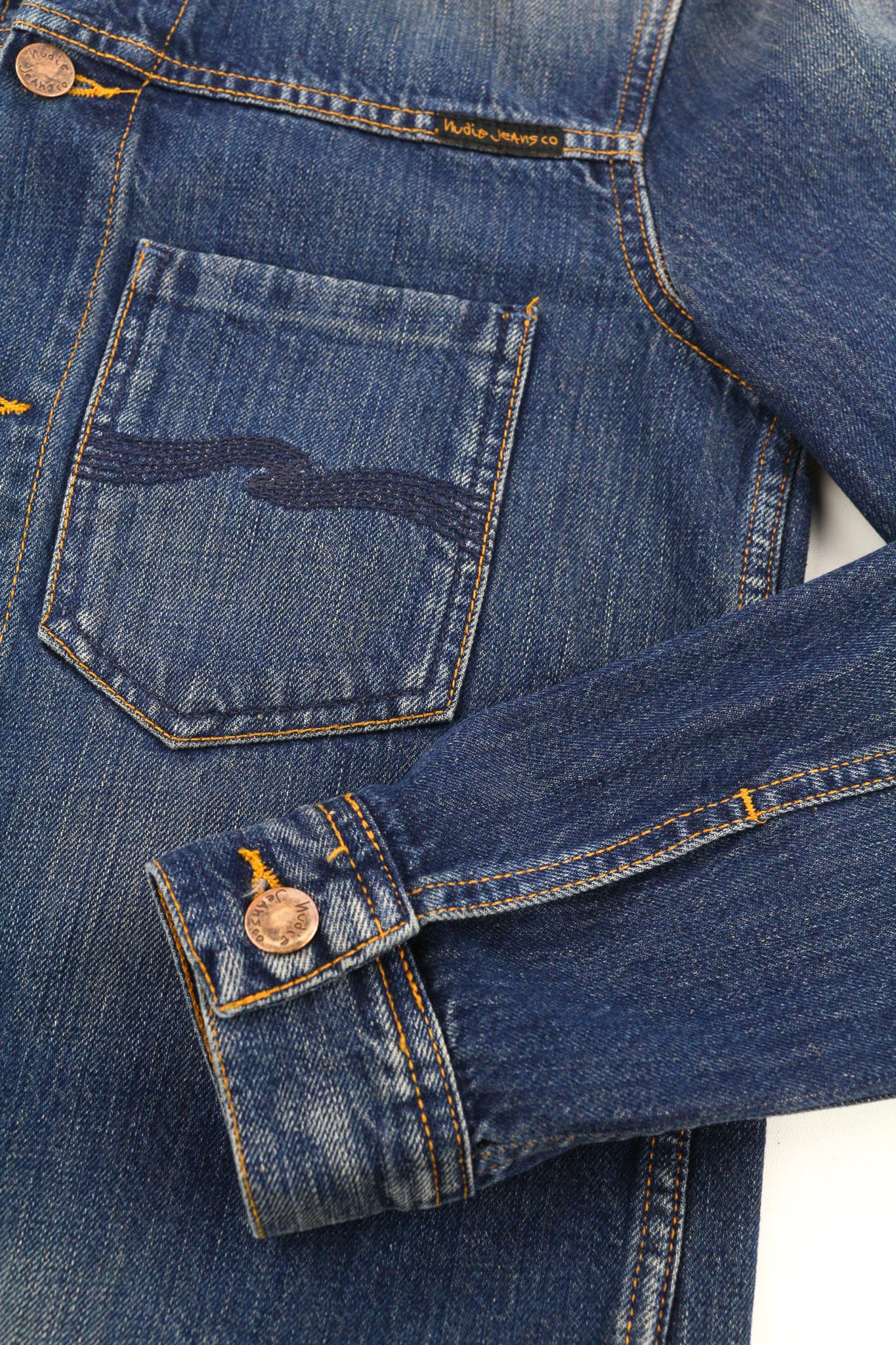 Nudie Jeans RONNY WORN AUTHENTIC XS Denim Polo Jacket 80360 Size US XS / EU 42 / 0 - 5 Thumbnail