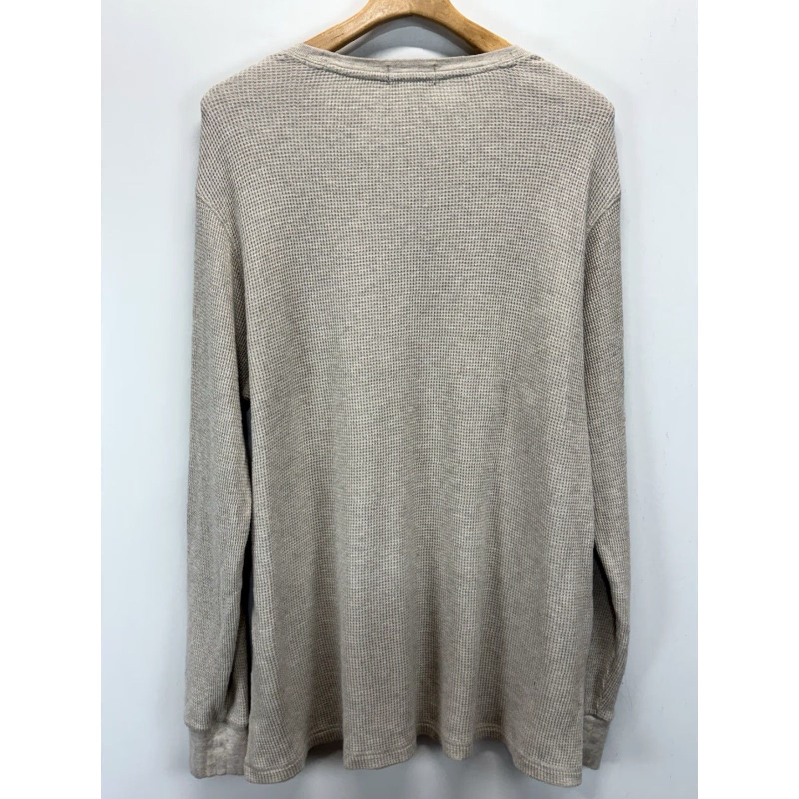 Ralph Lauren Ralph Lauren Polo Thermal Shirt 2XL Mens Tan Pony Logo Waffle Knit Preppy Size US XXL / EU 58 / 5 - 4 Thumbnail