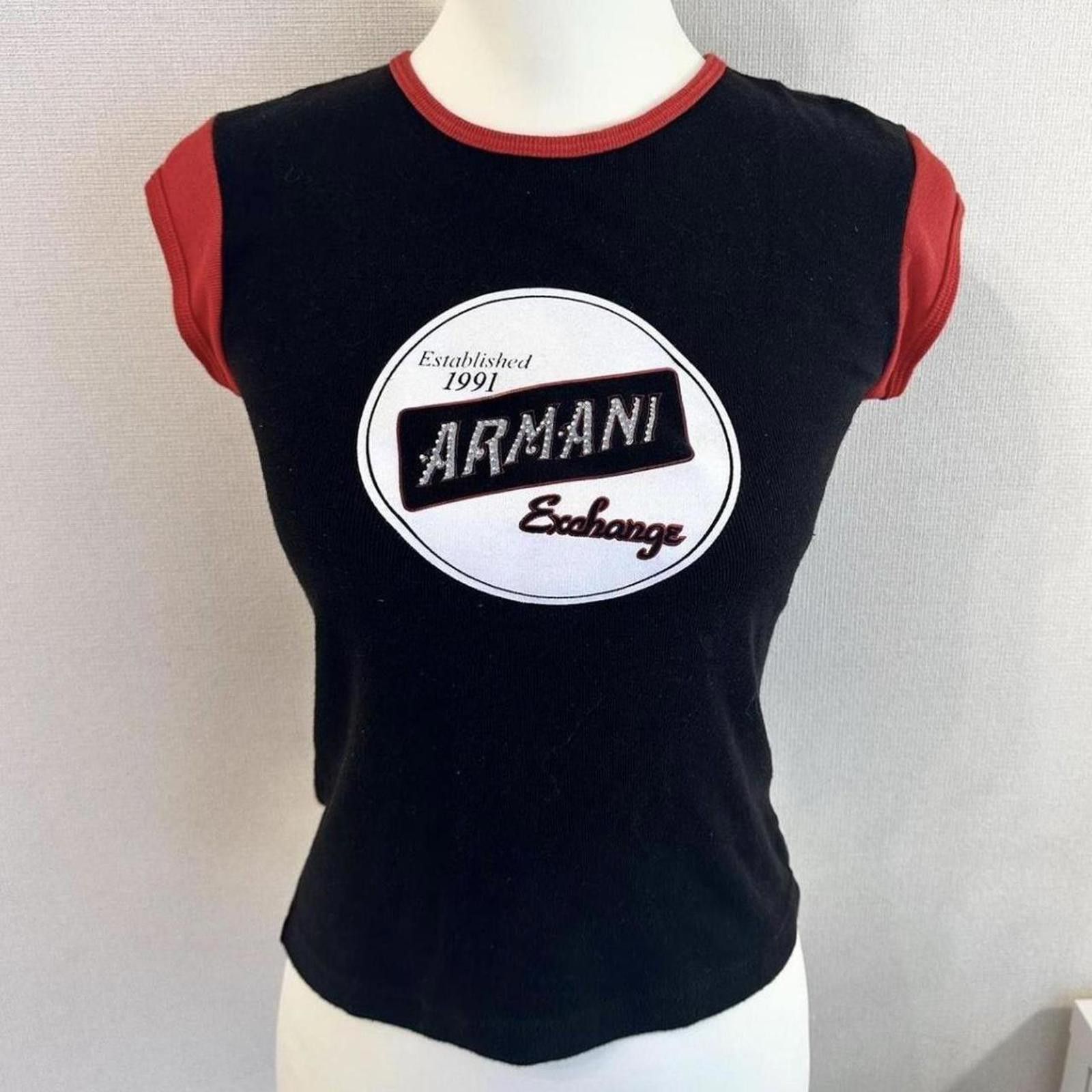 Armani Exchange ARMANI y2k style red line graphic t-shirt Size XS / US 0-2 / IT 36-38 - 3 Thumbnail