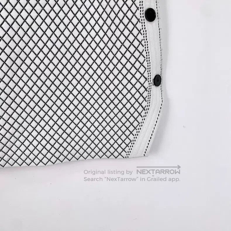 Dior Dior White diamond-shaped plaid side button decoration kni Size 25" / US 0 / IT 36 - 4 Thumbnail