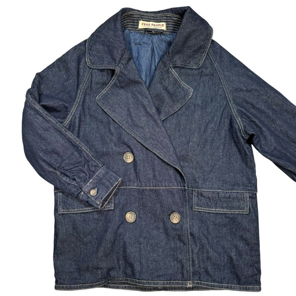Free People New Free People Denim Car Coat Size S Size S / US 4 / IT 40 - 6 Thumbnail