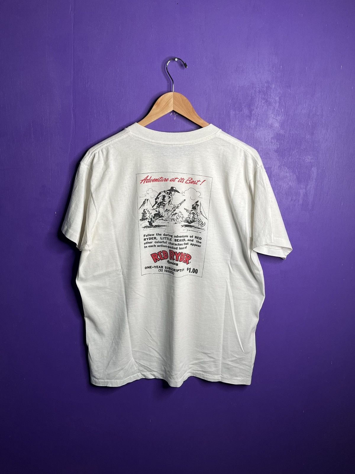 Vintage Vintage 1990 Red Ryder comics cowboy t-shirt Size US L / EU 52-54 / 3 - 2 Thumbnail