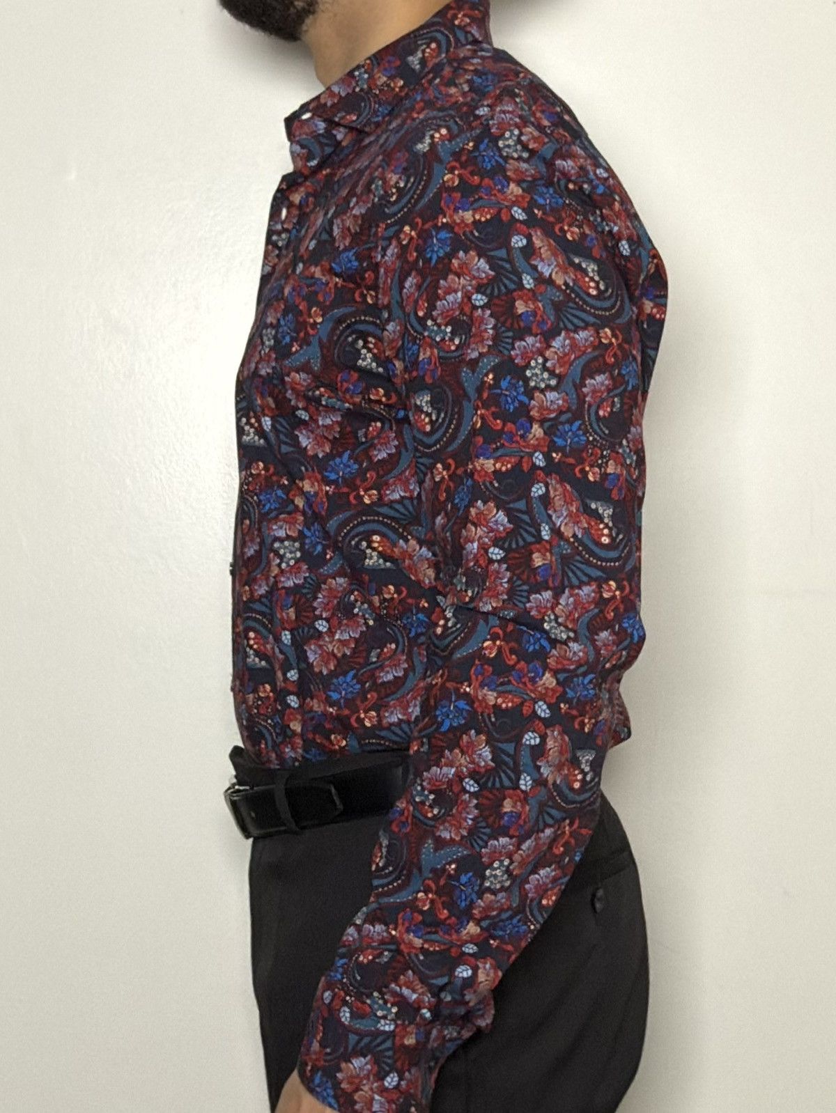 Denim & Flower Denim & Flower Ricky Singh Men’s Paisley Floral Button-Down Size US M / EU 48-50 / 2 - 1 Thumbnail