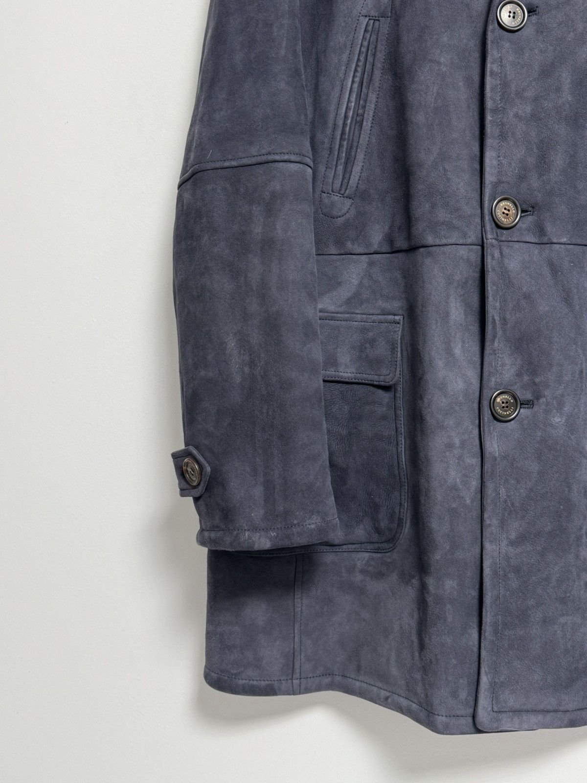 Brunello Cucinelli Brunello Cucinelli Shearling Leather Biker Fur Heavy Coat Size US XXL / EU 58 / 5 - 3 Thumbnail