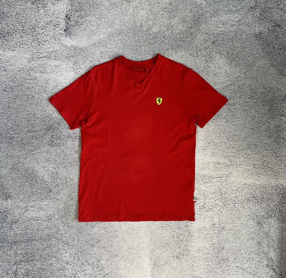 Ferrari × Vintage Ferrari Men’s T- Shirt Vintage Red V- Neck Official Product Size US M / EU 48-50 / 2 - 1 Thumbnail