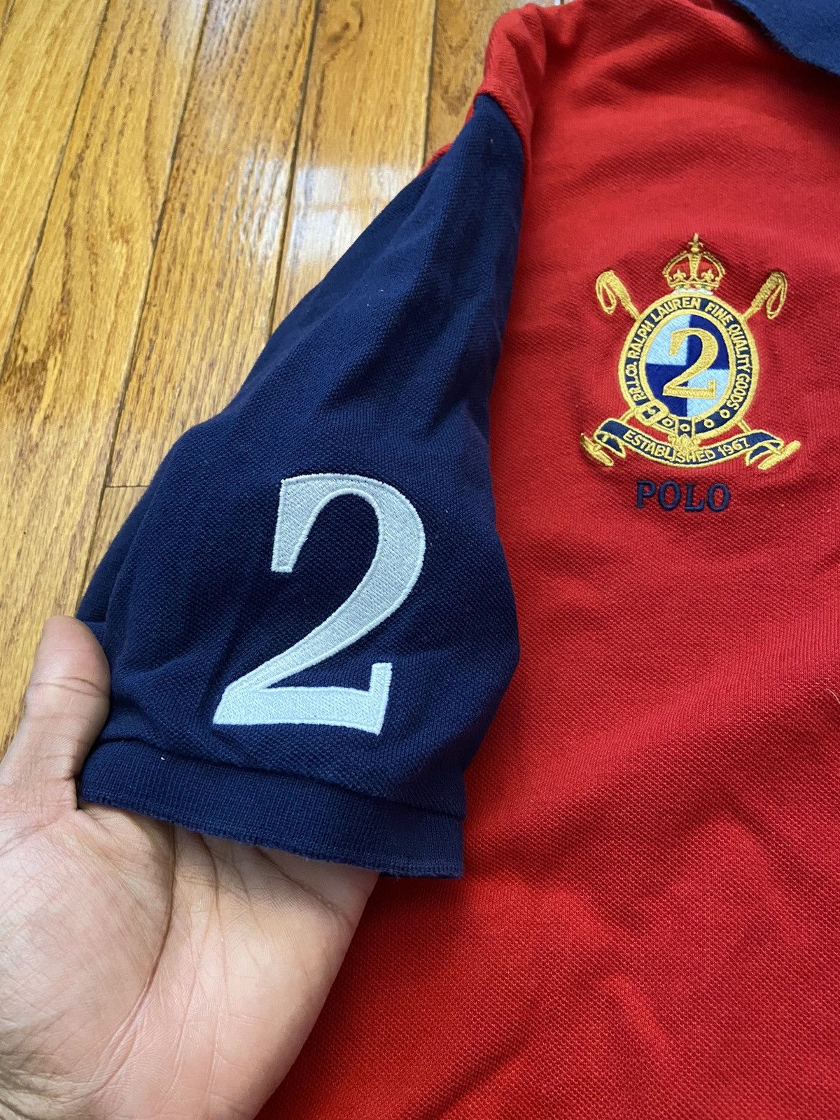 Polo Ralph Lauren × Ralph Lauren Polo Ralph Lauren Custom Classic Fit Polo w/ Badge Size US XL / EU 56 / 4 - 2 Thumbnail