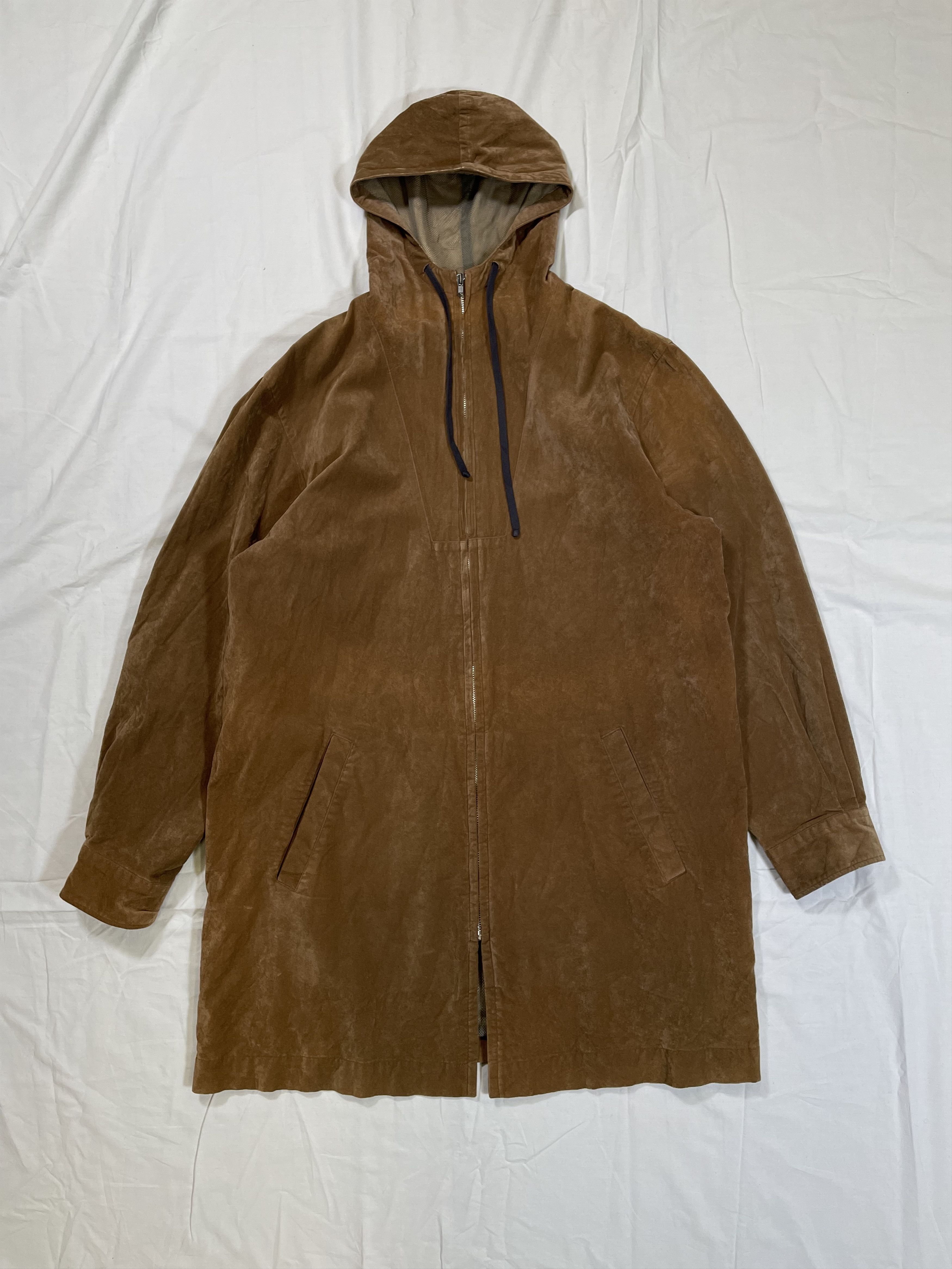 Comme des Garcons SHIRT × Vintage VTG 1995 Comme Des Garcons Shirt Suede Hooded Parka Jacket Size US L / EU 52-54 / 3 - 1 Thumbnail