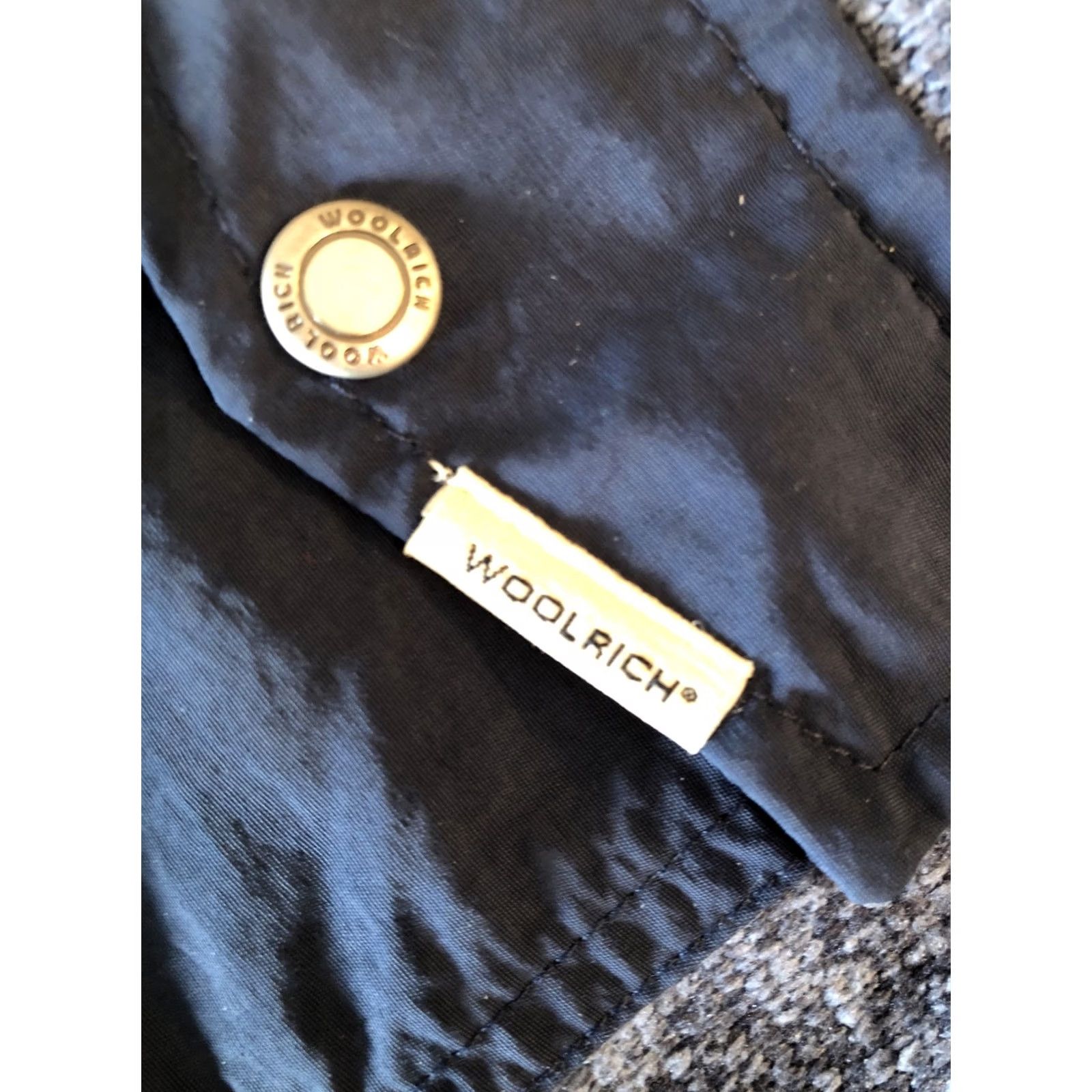 Vintage Woolrich Pullover Sweater XL Men Blue Mock Neck 1/4 Snap Button Pocket VTG Size US XL / EU 56 / 4 - 3 Thumbnail