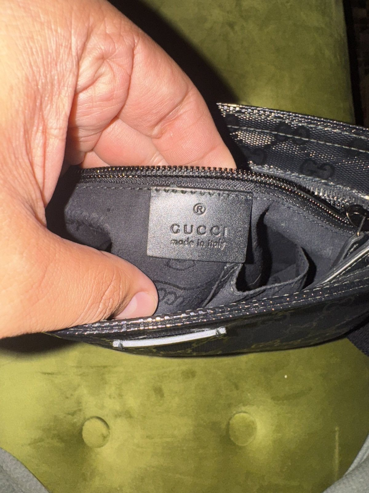Gucci Gucci Crossbody Bag in Black Coated Canvas Size ONE SIZE - 8 Thumbnail