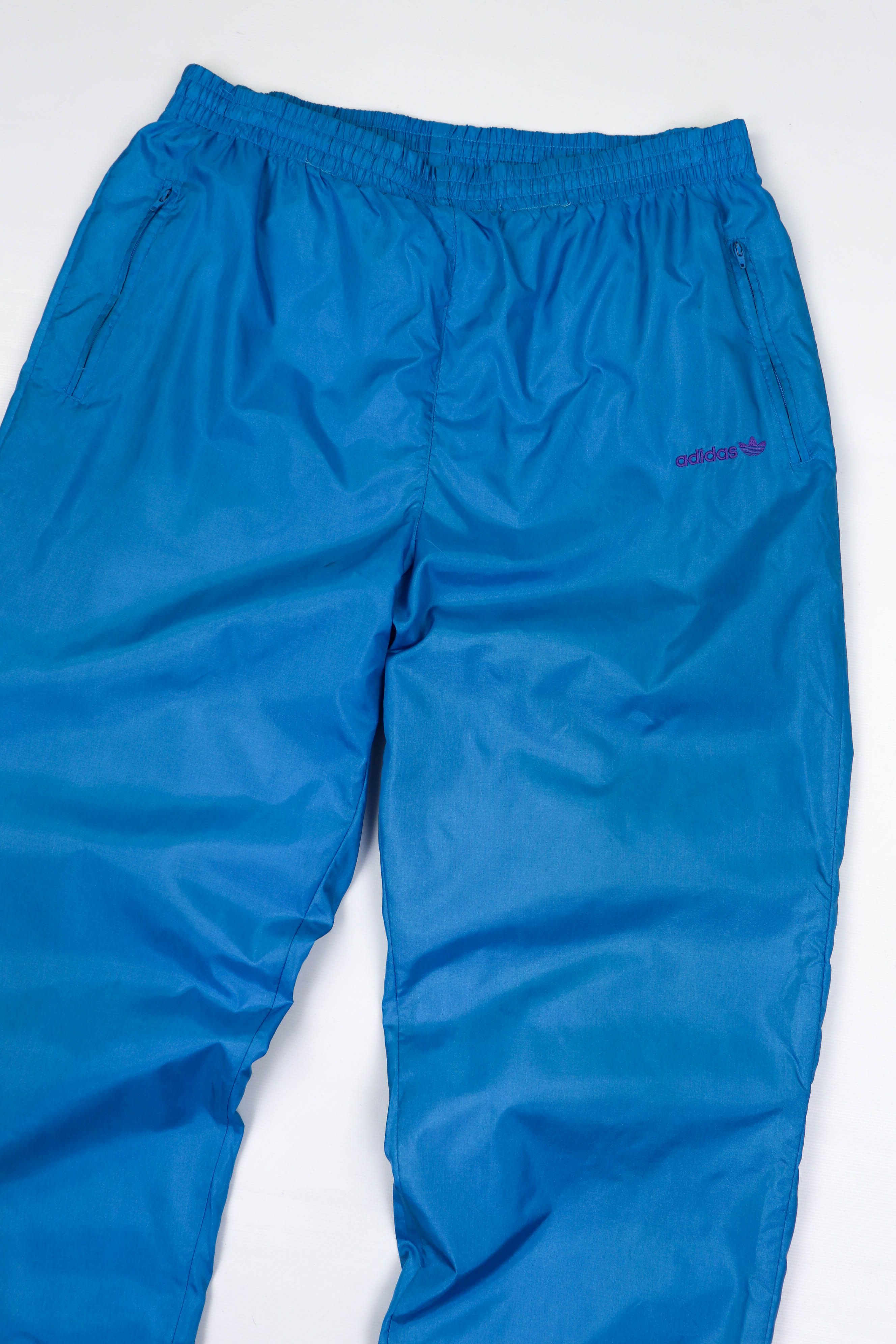 Adidas Adidas Vintage 80s 90s Blue Nylon Track Pants Size US 32 / EU 48 - 3 Thumbnail