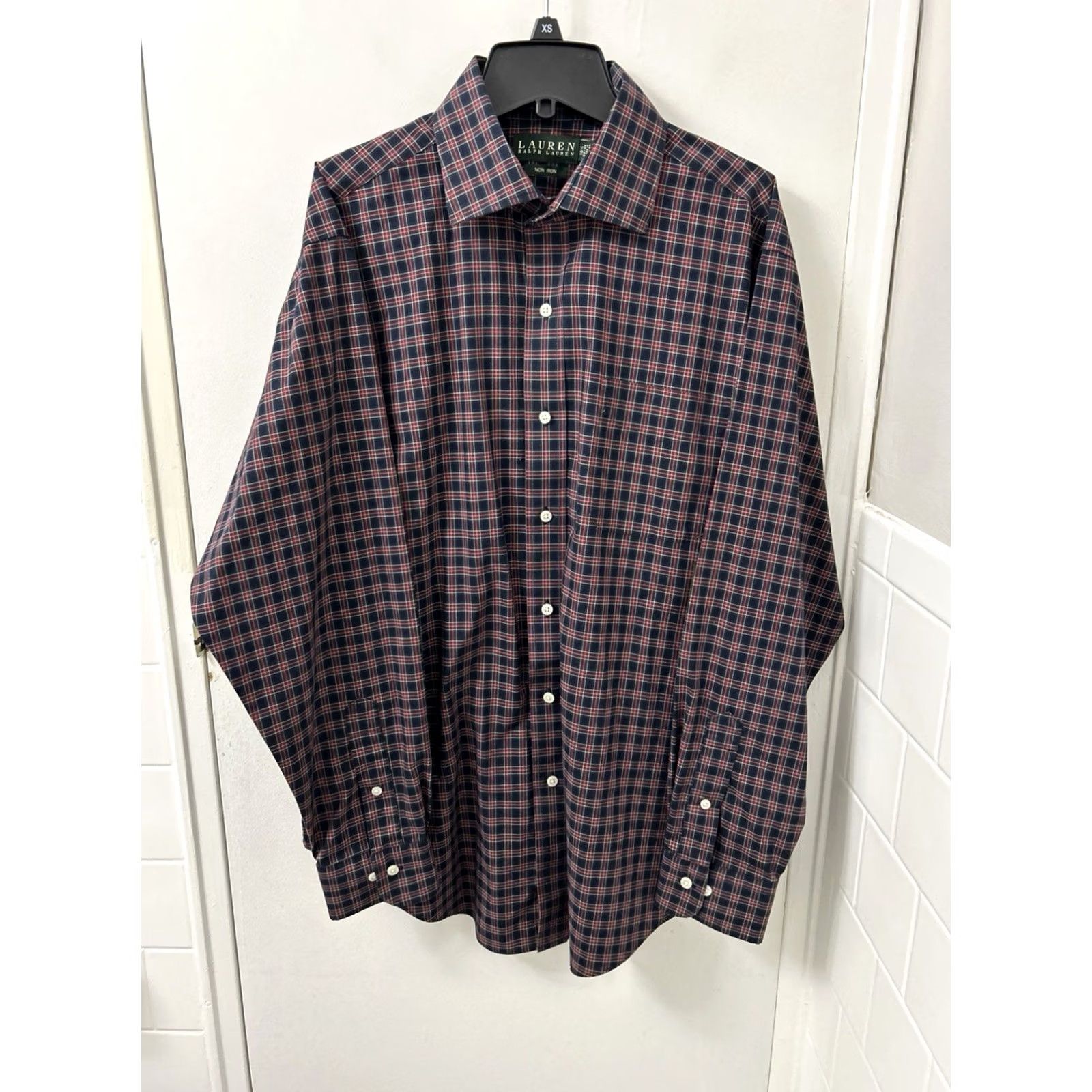 Ralph Lauren Lauren Ralph Lauren Shirt Mens 16.5 Black Red Plaid Non Iron Button Up L/S Shirt Size US XL / EU 56 / 4 - 2 Thumbnail