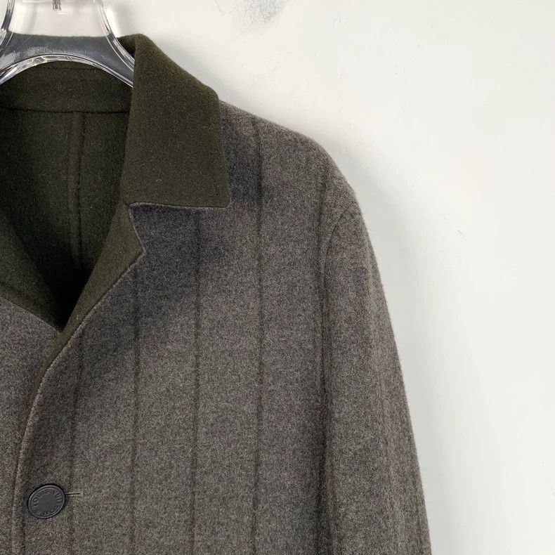 Louis Vuitton Louis Vuitton Dark grey striped wool reversible lapel sing Size US S / EU 44-46 / 1 - 9 Thumbnail