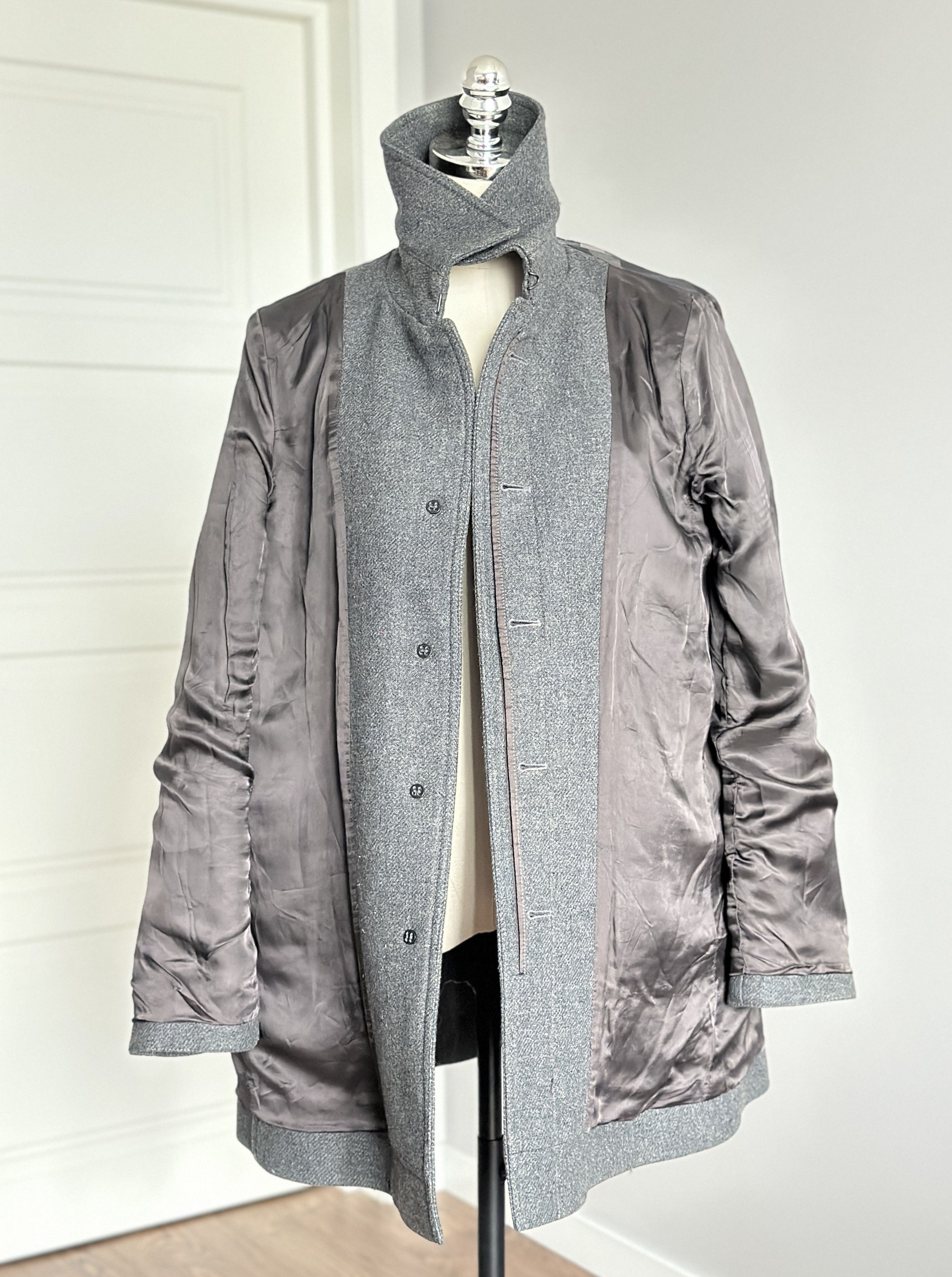 Burberry BURBERRY BRIT Women's Wool Coat Grey UK14 US12 ITA48 GER42 Size L / US 10 / IT 46 - 14 Thumbnail