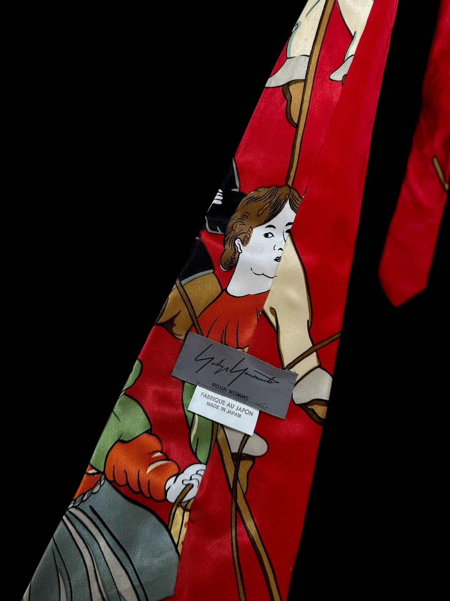 Yohji Yamamoto Yohji Yamamoto 95AW Rokumeikan Rayon Tie (Super Rare) Size ONE SIZE - 6 Thumbnail