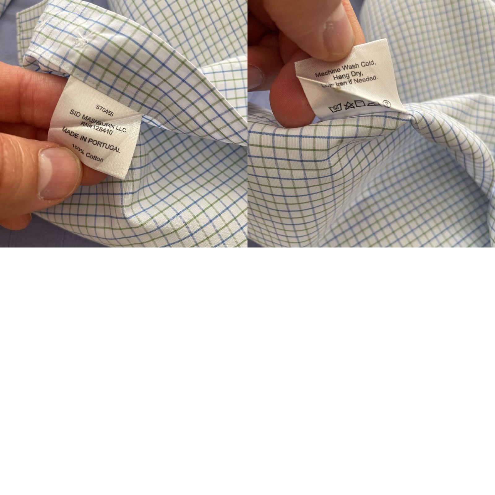 Sid Mashburn Sid Mashburn Sport Shirt Men L White Shade Blue Green Check Poplin NWOT 75 Shirt Men L White Shade Blue Green Check Poplin NWOT 75 Size US L / EU 52-54 / 3 - 8 Thumbnail