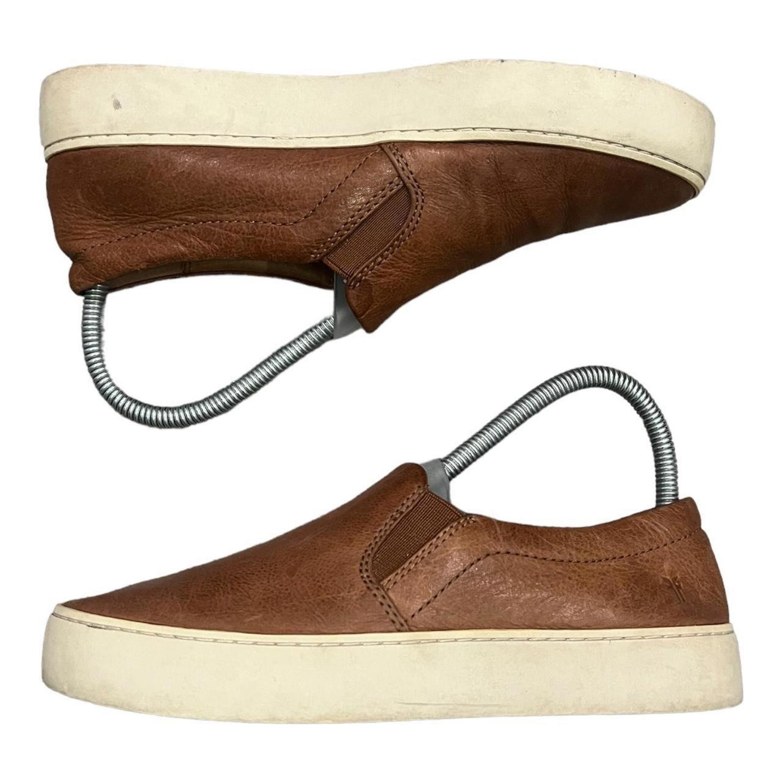 Frye Frye Lena Slip On Leather Shoe Brown Cognac Shoe Size US 6.5 / IT 36.5 - 2 Thumbnail