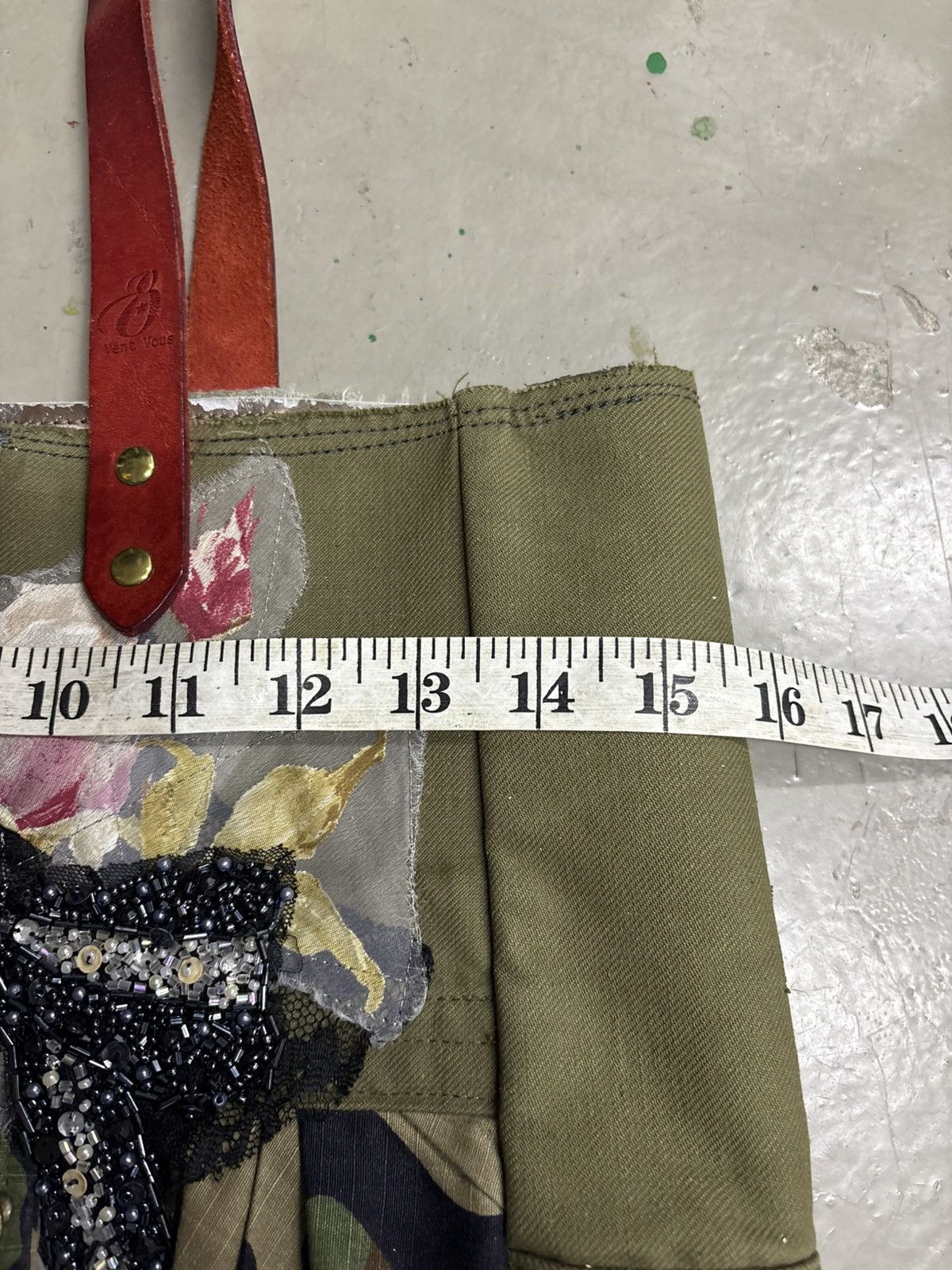 Engineered Garments Boro Denim Patchwork Tote Bag Military Handmade Chanel Style Size ONE SIZE - 16 Thumbnail