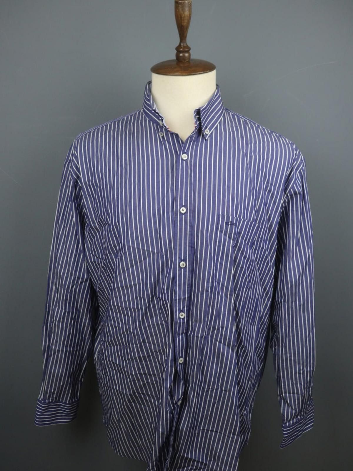 Paul & Shark Paul & Shark Blue White Striped Button-Down Shirt Size 46 Size US M / EU 48-50 / 2 - 1 Thumbnail