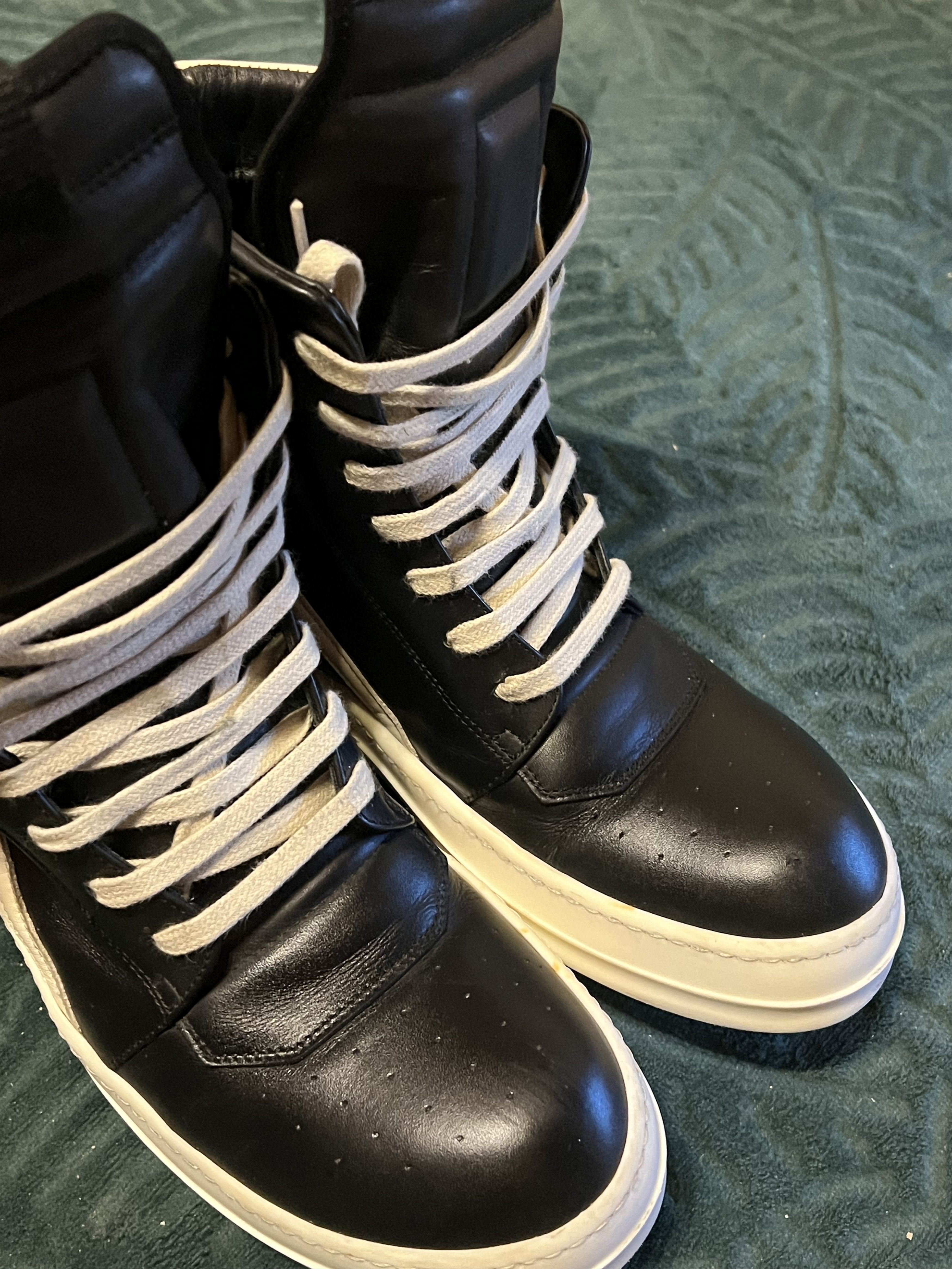 Rick Owens Rick Owens Black & Milk Geobasket Size US 8 / EU 41 - 8 Thumbnail