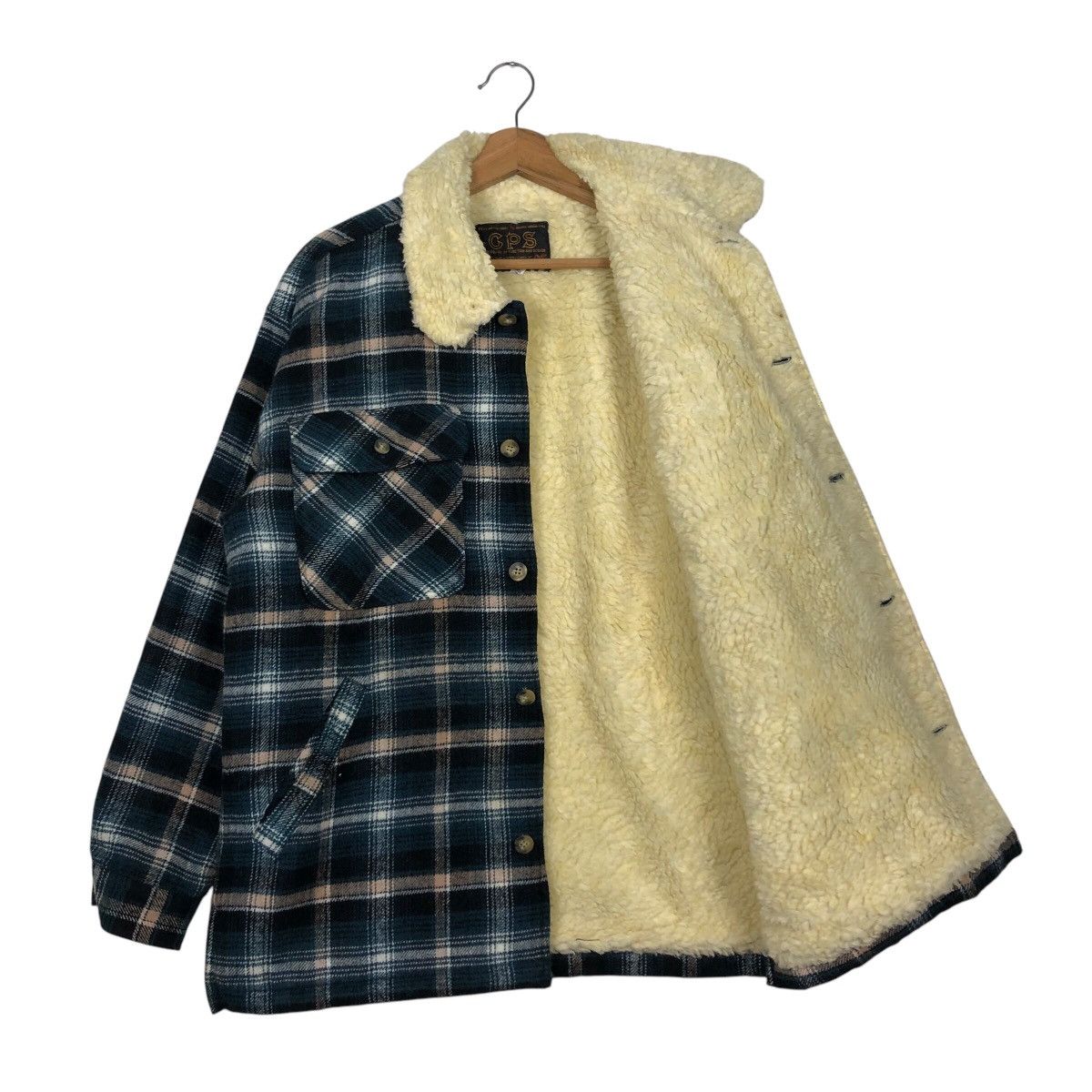 Flannel 📌Vintage Flannel Jacket Cps Tartan Design Blanket Sherpa Size US L / EU 52-54 / 3 - 12 Thumbnail