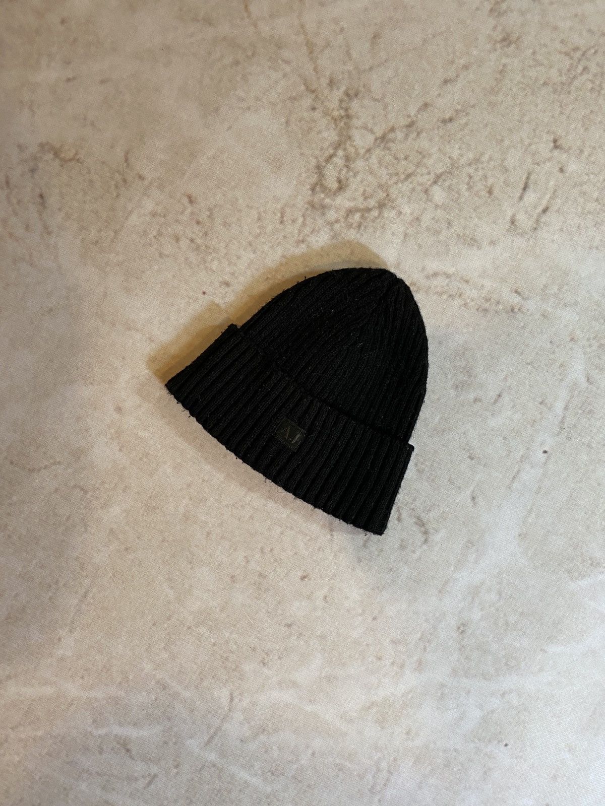 Armani × Vintage Armani Jeans Vintage Knit Beanie Hat Size ONE SIZE - 1 Thumbnail