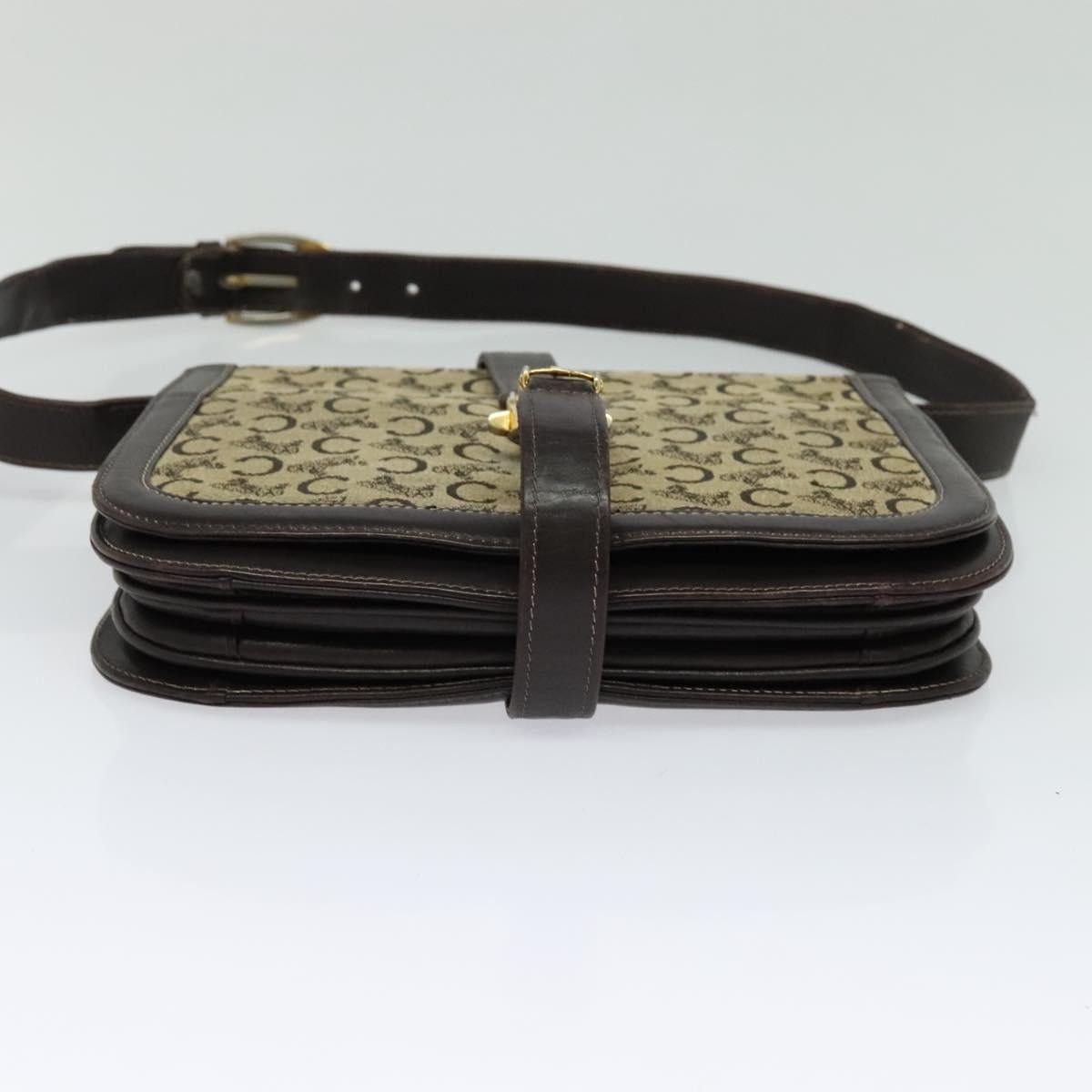 Celine CELINE C Sulky Shoulder Bag Canvas Brown Gold Size ONE SIZE - 9 Thumbnail