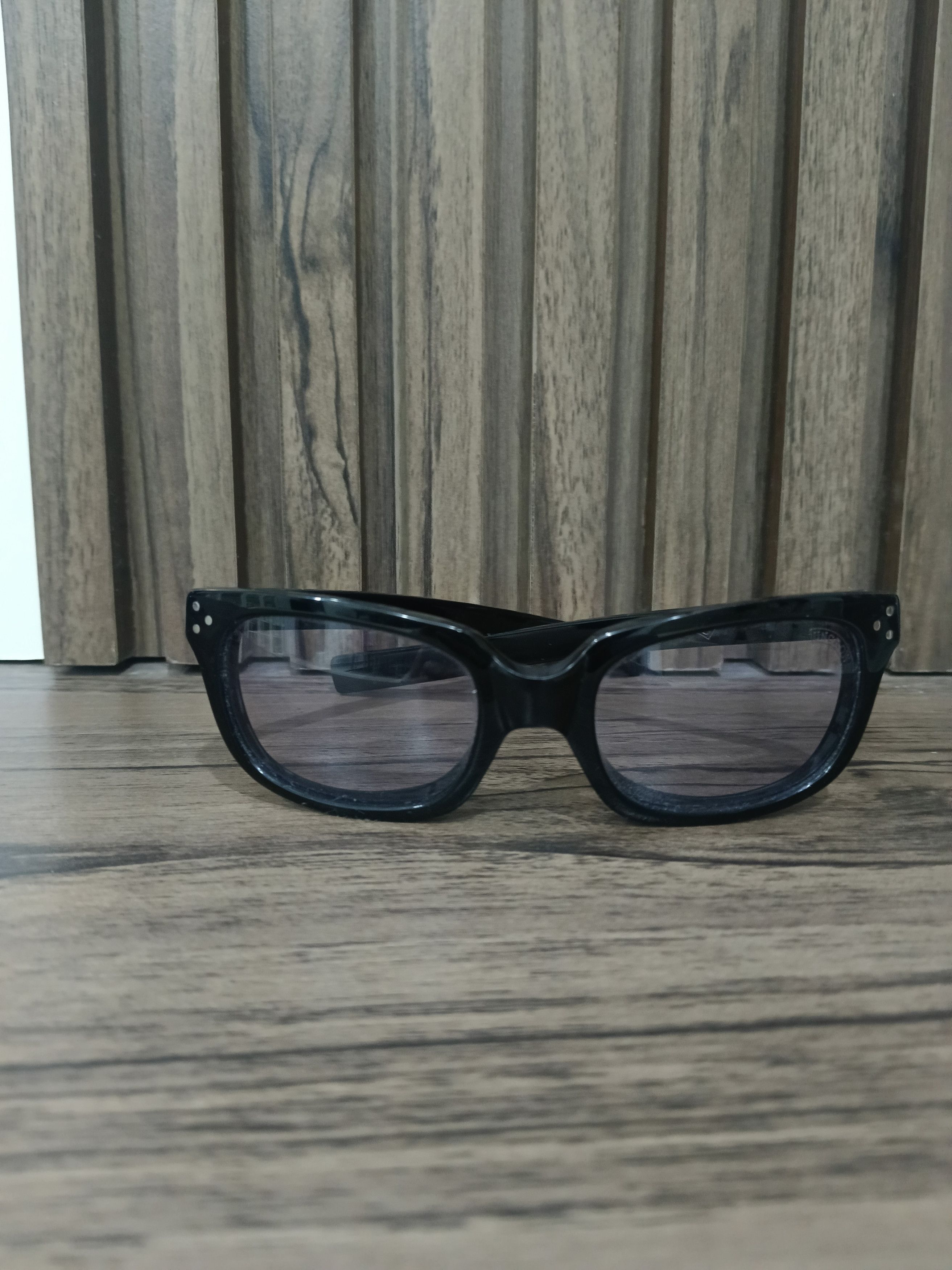 Japanese Brand UNCROWD UC-007 Bluebird Biker Shades - Black Acetate Size ONE SIZE - 1 Thumbnail