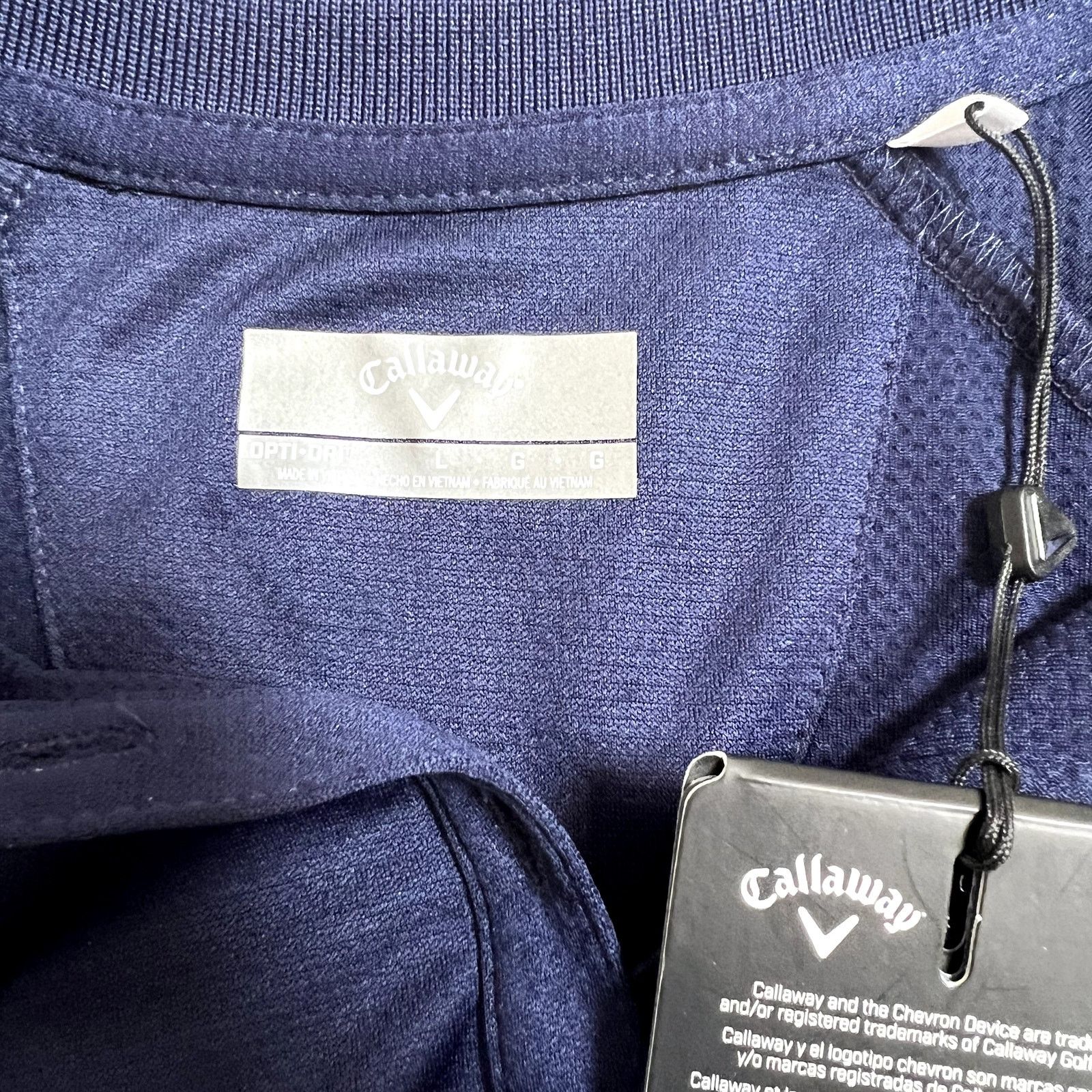 Callaway Callaway Mens Opti-Dri S/S Collared Peacoat Polo Shirt SZ L Size US L / EU 52-54 / 3 - 8 Thumbnail