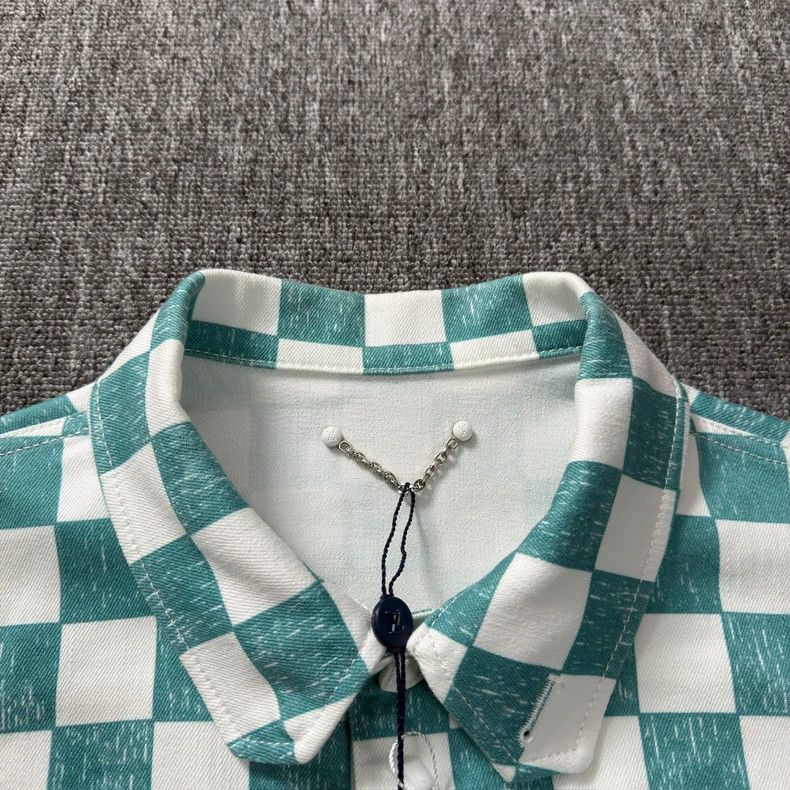 Louis Vuitton LOUIS VUITTON Green checkerboard denim jacket 2501-Nextarro Size US S / EU 44-46 / 1 - 5 Thumbnail