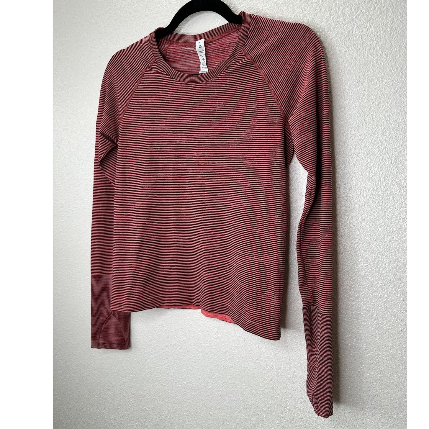 Lululemon Lululemon Dusty Mauve Stripe Long Sleeve Round Neck Shirt 4 Size M / US 6-8 / IT 42-44 - 4 Thumbnail