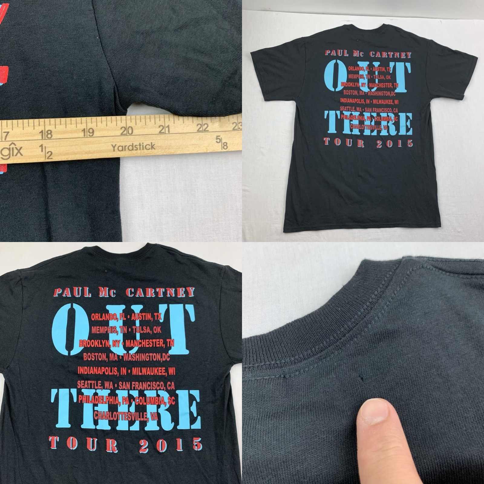 Delta VINTAGE Paul McCartney Out There Tour Shirt Adult Large Black 2015 Musical Band Tee USA Mens L Black USA 2015 Tour Size US L / EU 52-54 / 3 - 8 Thumbnail