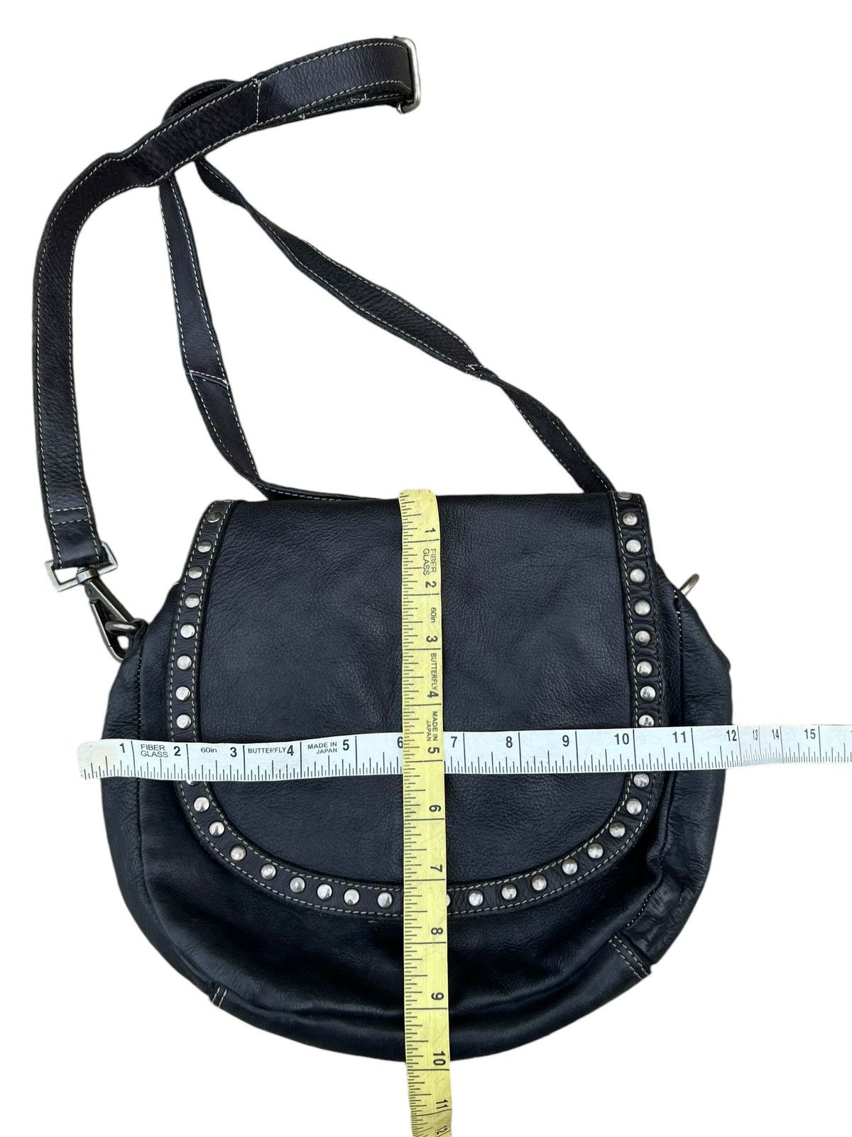 CLOSED Vintage CLOSED Discoloured Patina Leather Studded Bag Sling Size ONE SIZE - 25 Thumbnail