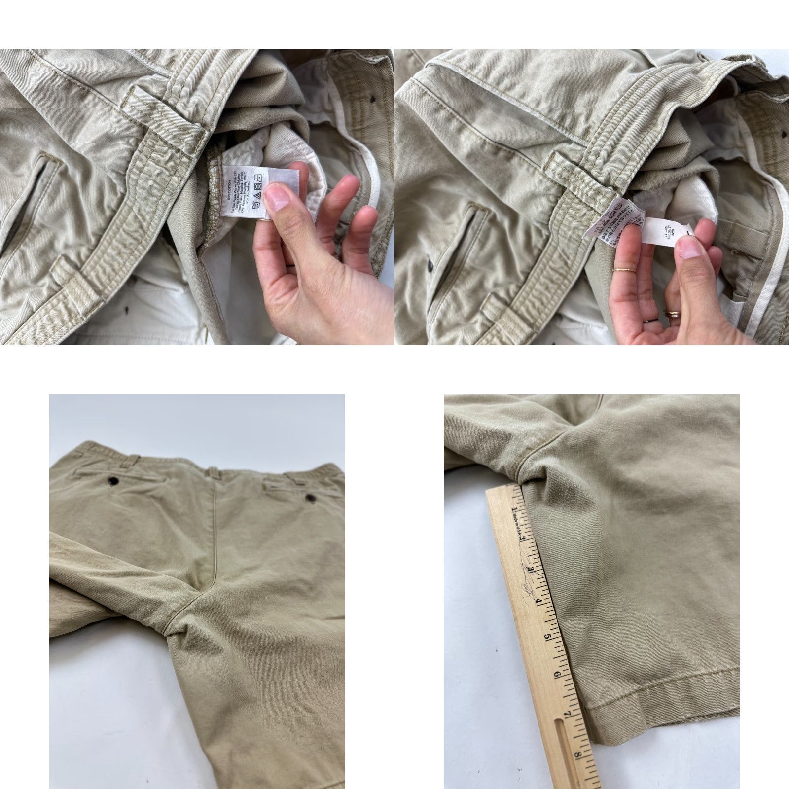 Eddie Bauer Eddie Bauer Shorts Mens 42 Beige Chino 8" Inseam Mid Rise Pleated Stretch Outdoor Size US 42 / EU 58 - 8 Thumbnail