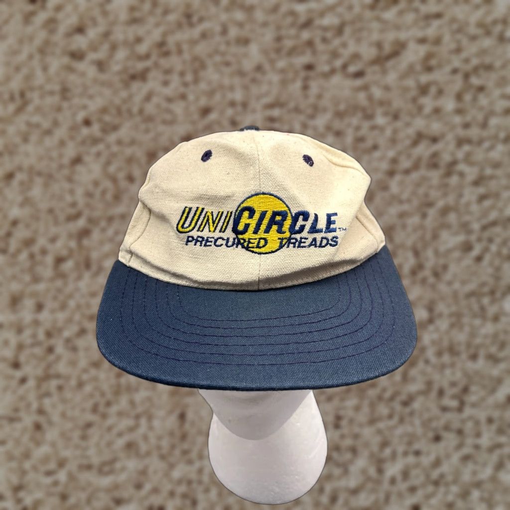Vintage Goodyear Snapback Hat Cap Adult Small Ivory Cotton Lightweight Logo Mens Size ONE SIZE - 1 Thumbnail