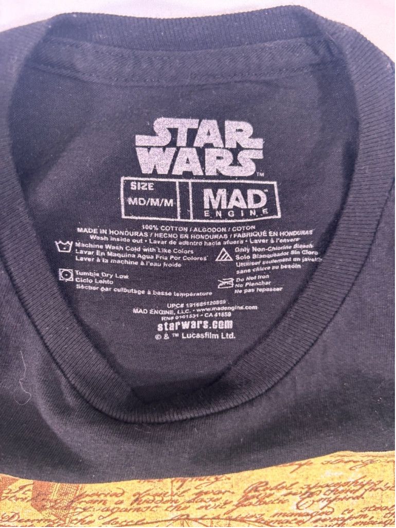 Mad Engine Men's Star Wars Mad Engine Darth Vader Tshirt Size M Black Size US M / EU 48-50 / 2 - 7 Thumbnail