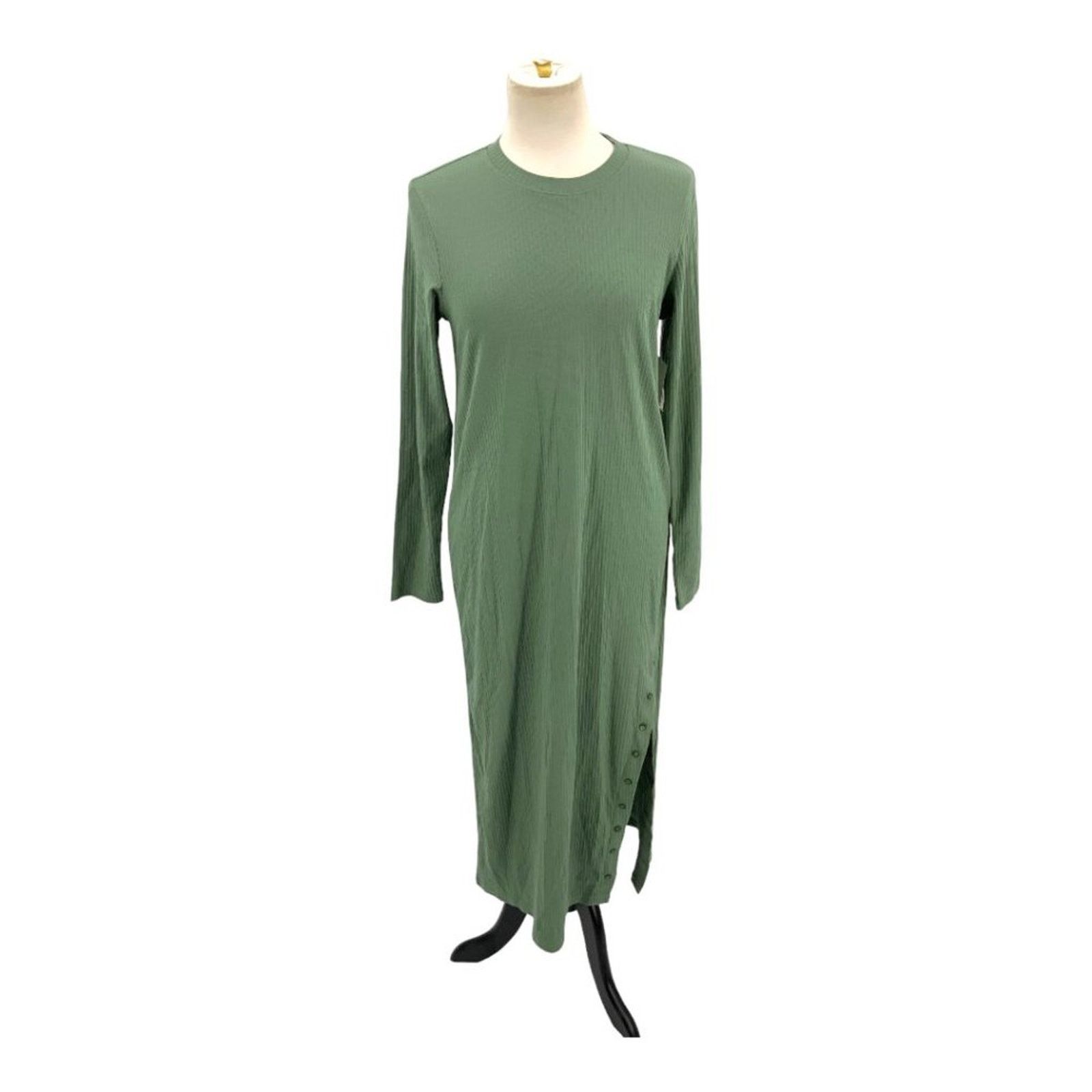Other Open Edit Long Sleeve Lounge Dress Green Size Large NWT Size L / US 10 / IT 46 - 3 Thumbnail