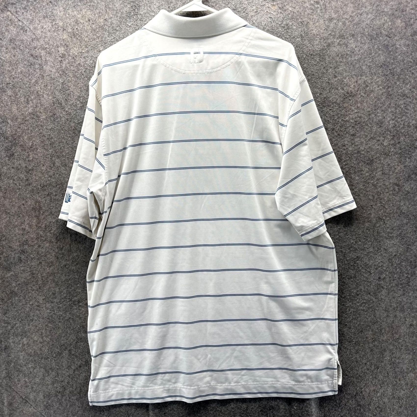 Footjoy FootJoy Polo Shirt Mens L White Stripe Walden Golf Performance Short Sleeve Casual Activewear Shirt Size US L / EU 52-54 / 3 - 2 Thumbnail